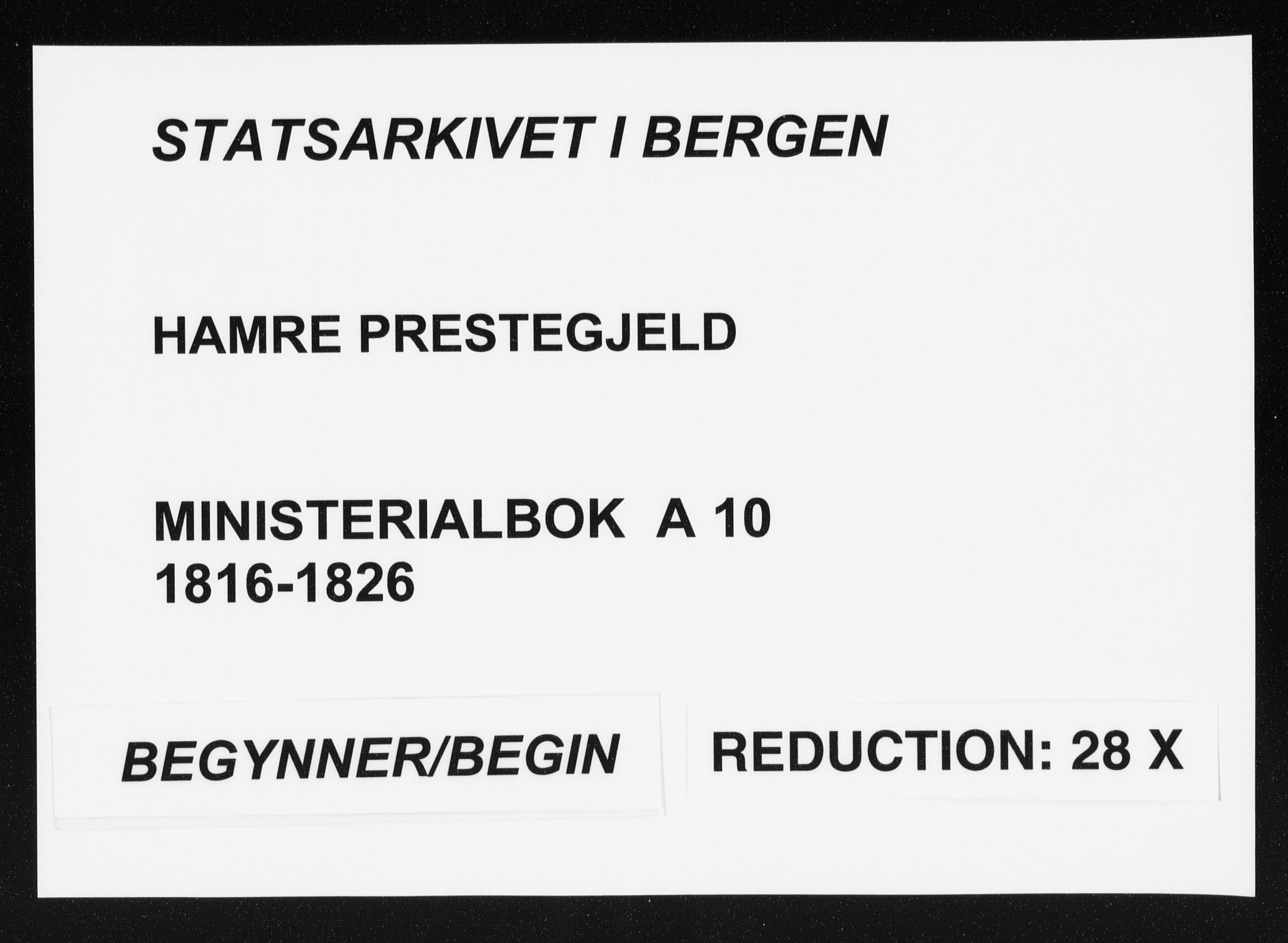 Hamre sokneprestembete, AV/SAB-A-75501/H/Ha/Haa/Haaa/L0010: Ministerialbok nr. A 10, 1816-1826