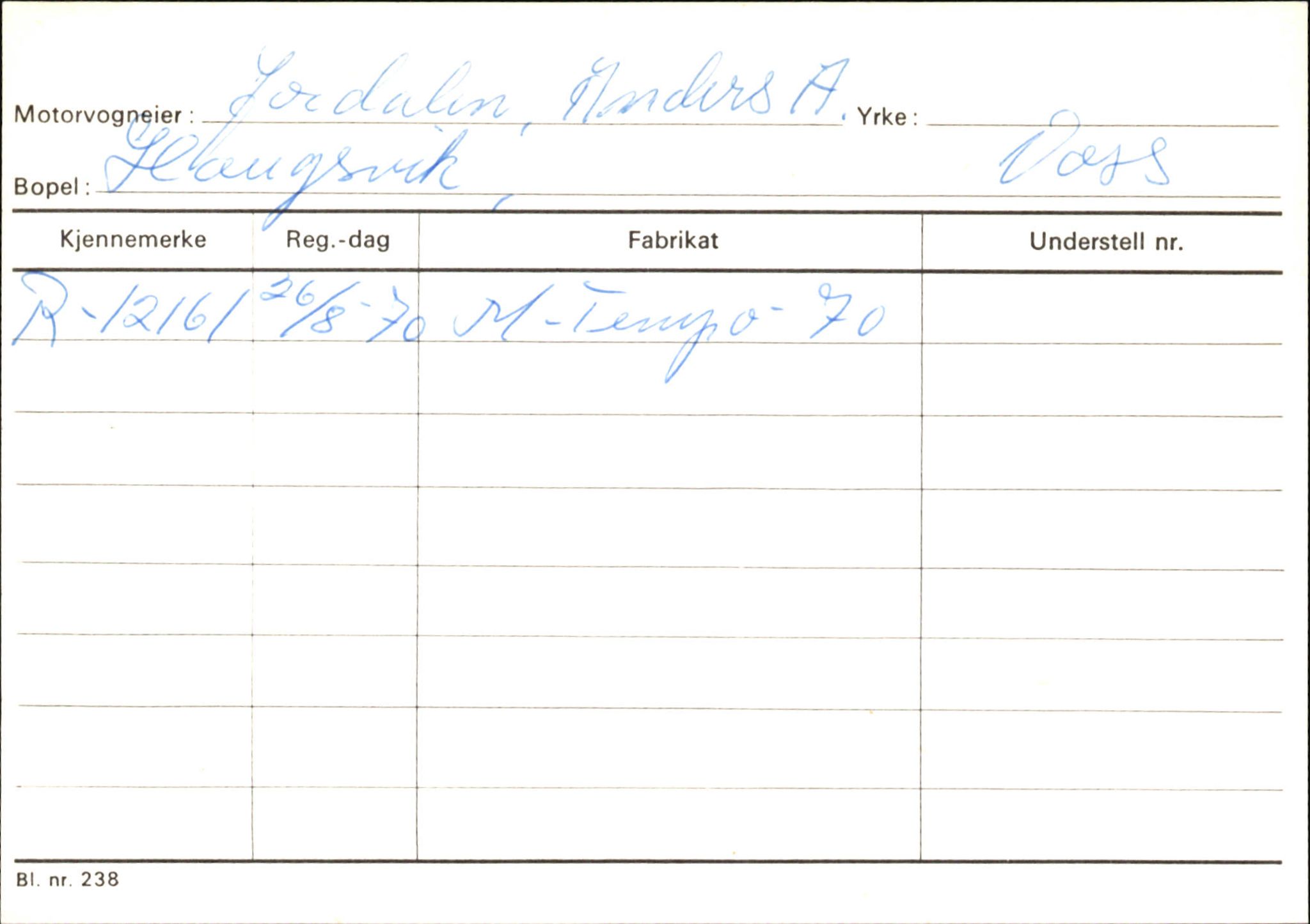 Statens vegvesen, Hordaland vegkontor, AV/SAB-A-5201/2/Ha/L0028: R-eierkort J-K, 1920-1971, s. 2