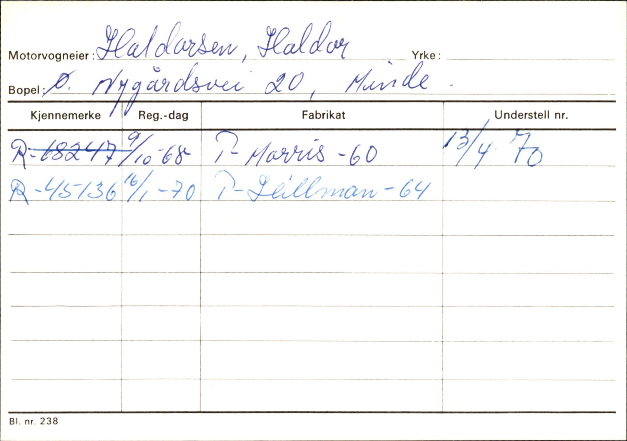 Statens vegvesen, Hordaland vegkontor, AV/SAB-A-5201/2/Ha/L0018: R-eierkort H, 1920-1971, s. 16