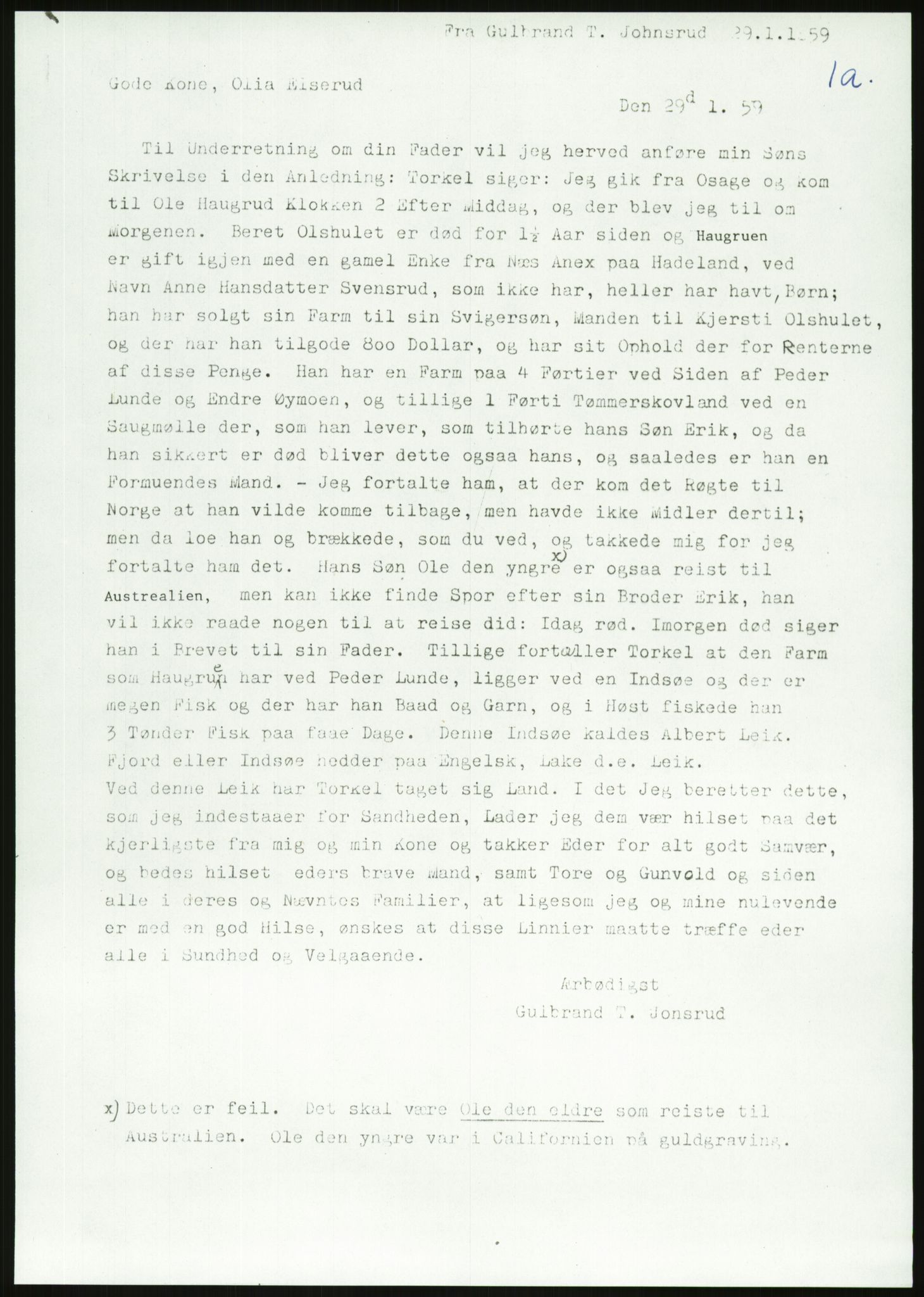 Samlinger til kildeutgivelse, Amerikabrevene, AV/RA-EA-4057/F/L0018: Innlån fra Buskerud: Elsrud, 1838-1914, s. 717