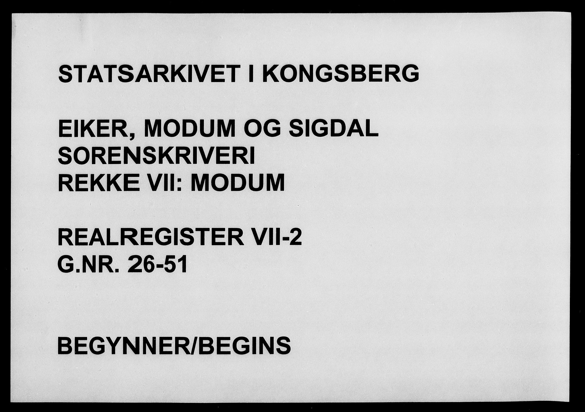Eiker, Modum og Sigdal sorenskriveri, SAKO/A-123/G/Gb/Gbg/L0002: Panteregister nr. VII 2