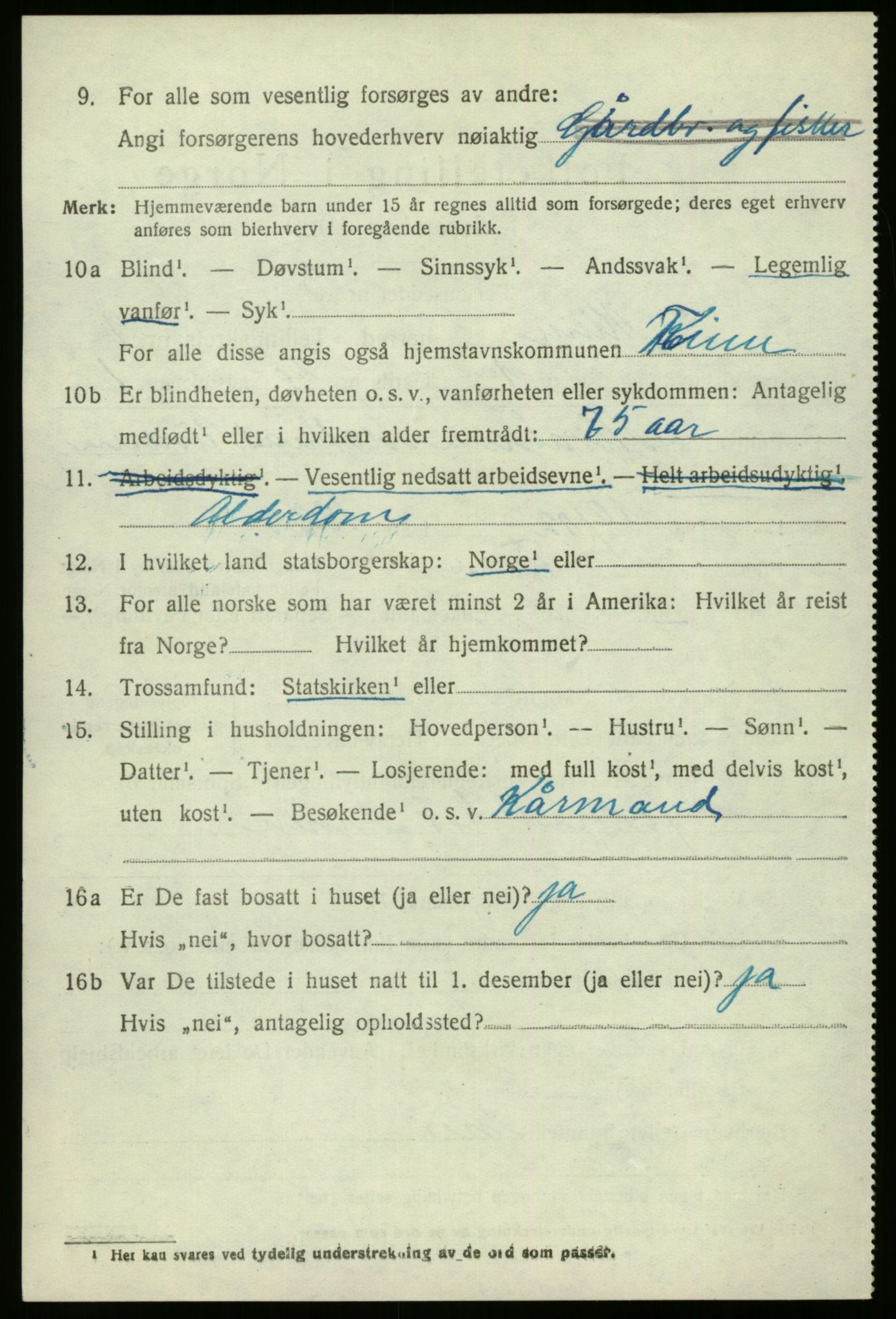 SAB, Folketelling 1920 for 1437 Kinn herred, 1920, s. 3312