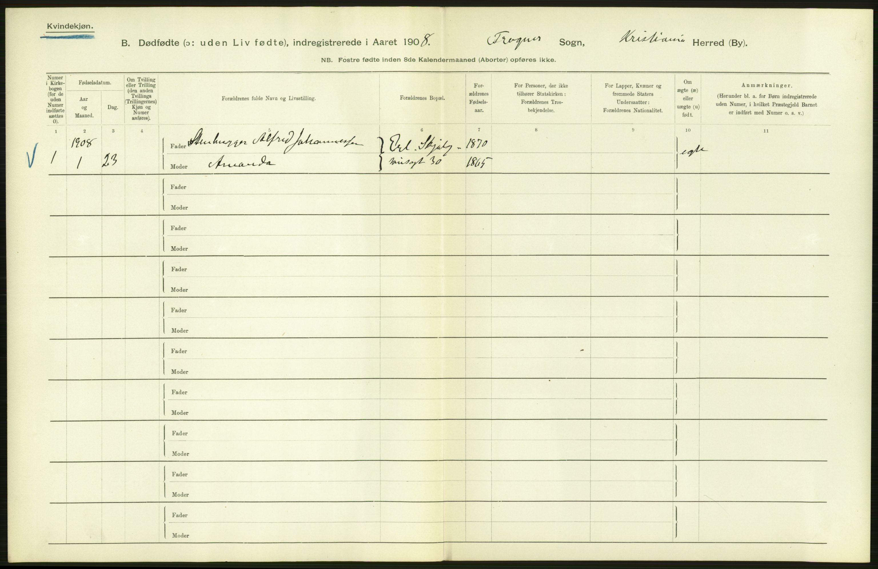 Statistisk sentralbyrå, Sosiodemografiske emner, Befolkning, AV/RA-S-2228/D/Df/Dfa/Dfaf/L0009: Kristiania: Døde, dødfødte., 1908, s. 394