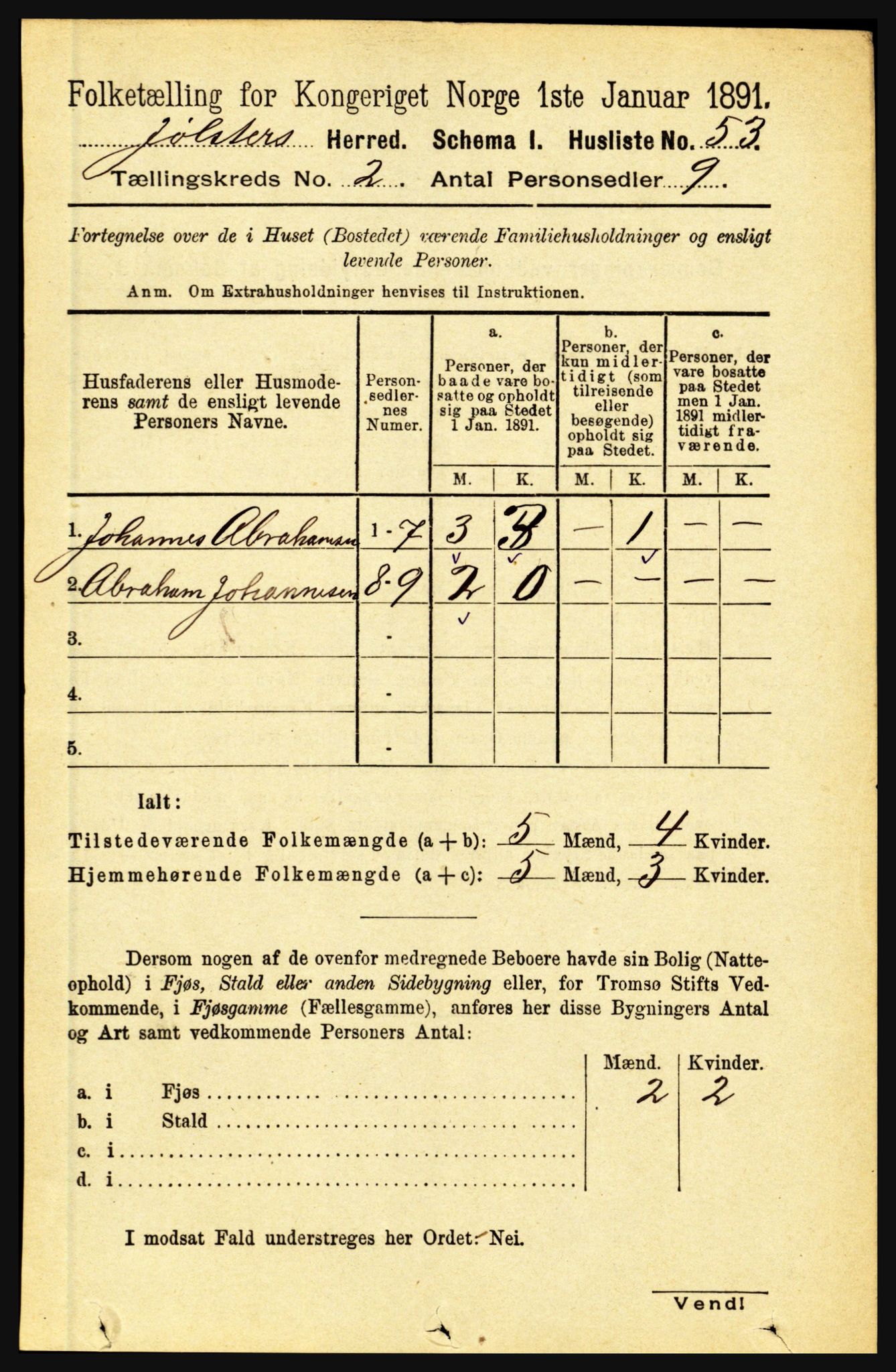 RA, Folketelling 1891 for 1431 Jølster herred, 1891, s. 569