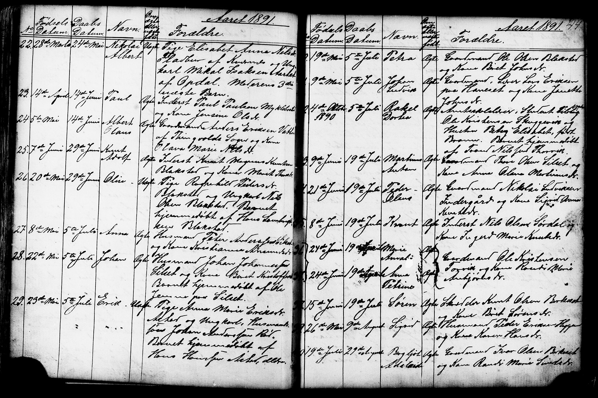 Ministerialprotokoller, klokkerbøker og fødselsregistre - Møre og Romsdal, AV/SAT-A-1454/584/L0969: Klokkerbok nr. 584C02, 1877-1911, s. 44