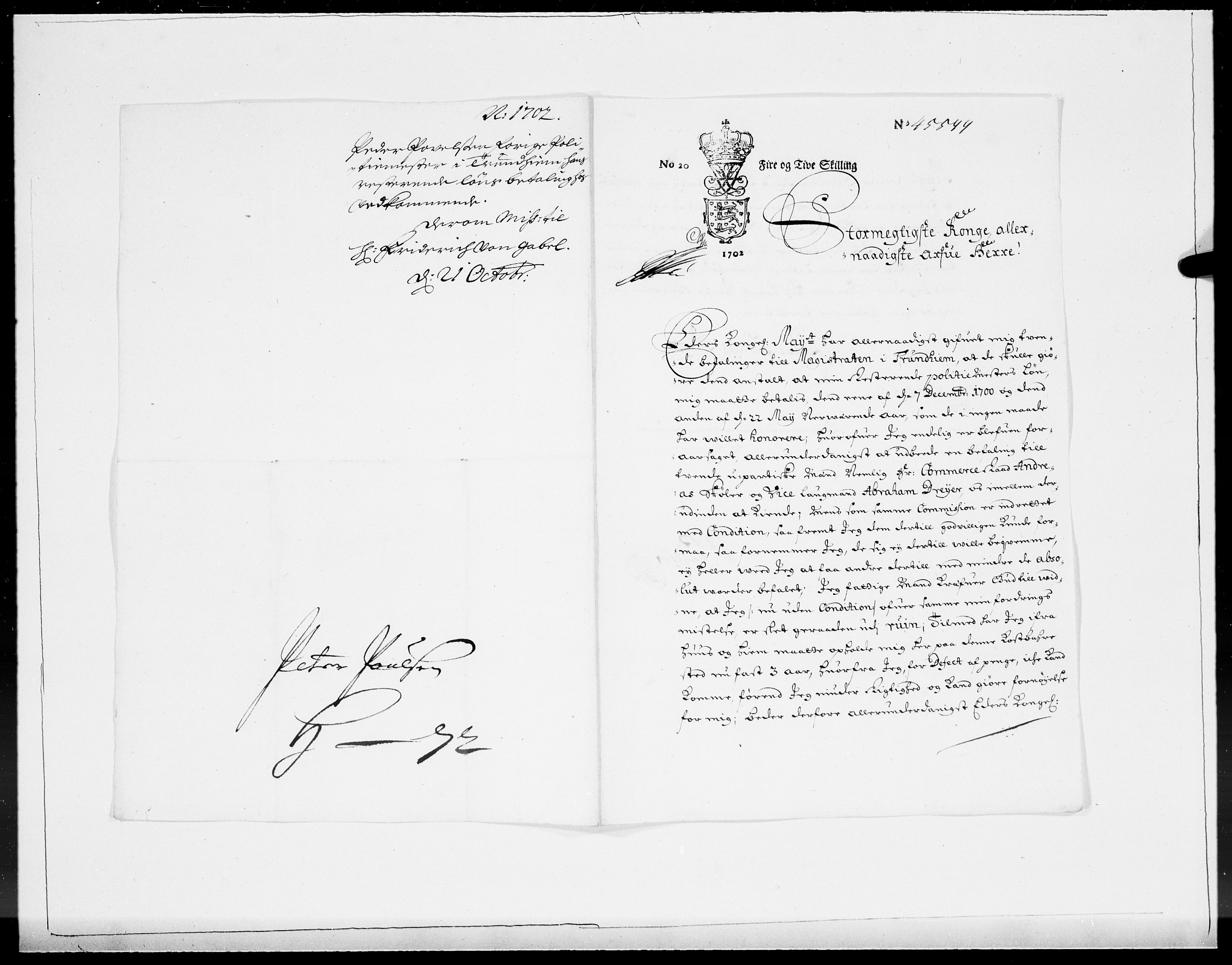 Danske Kanselli 1572-1799, AV/RA-EA-3023/F/Fc/Fcc/Fcca/L0053: Norske innlegg 1572-1799, 1702, s. 209