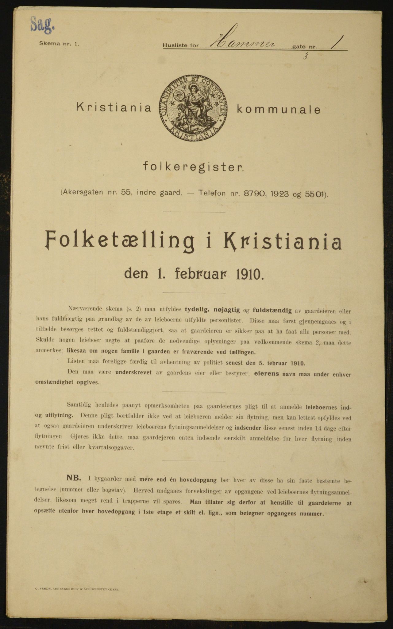 OBA, Kommunal folketelling 1.2.1910 for Kristiania, 1910, s. 32179
