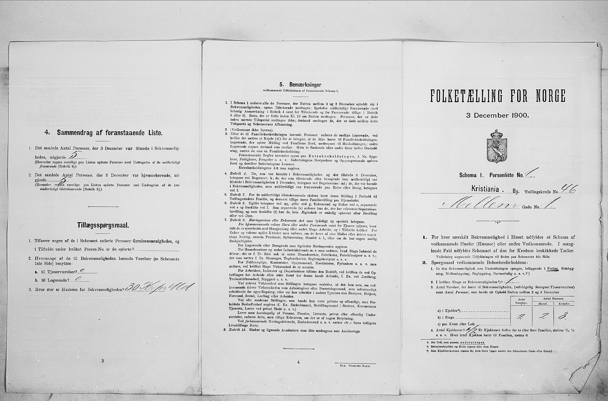 SAO, Folketelling 1900 for 0301 Kristiania kjøpstad, 1900, s. 59023