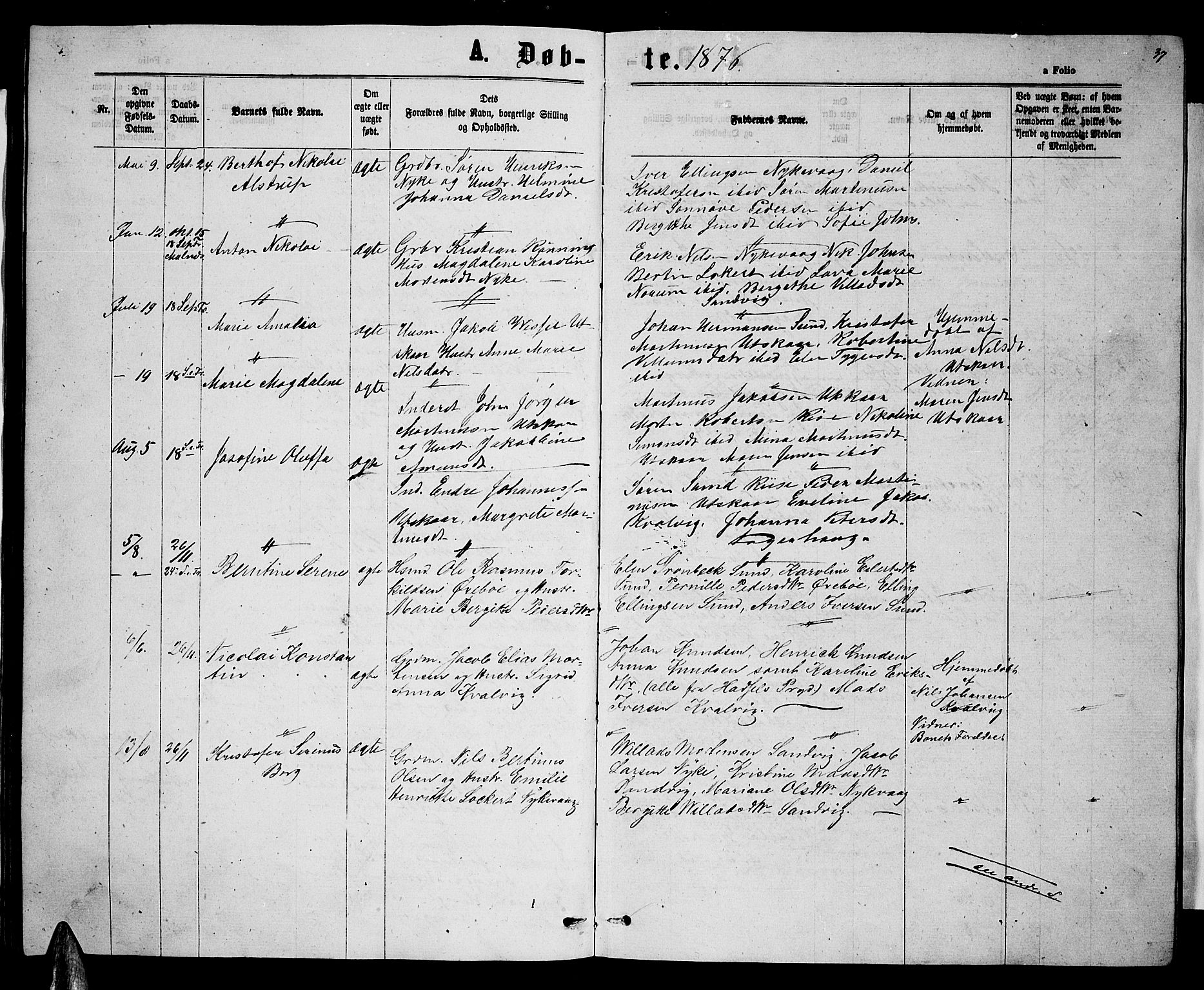 Ministerialprotokoller, klokkerbøker og fødselsregistre - Nordland, AV/SAT-A-1459/892/L1324: Klokkerbok nr. 892C01, 1865-1879, s. 37