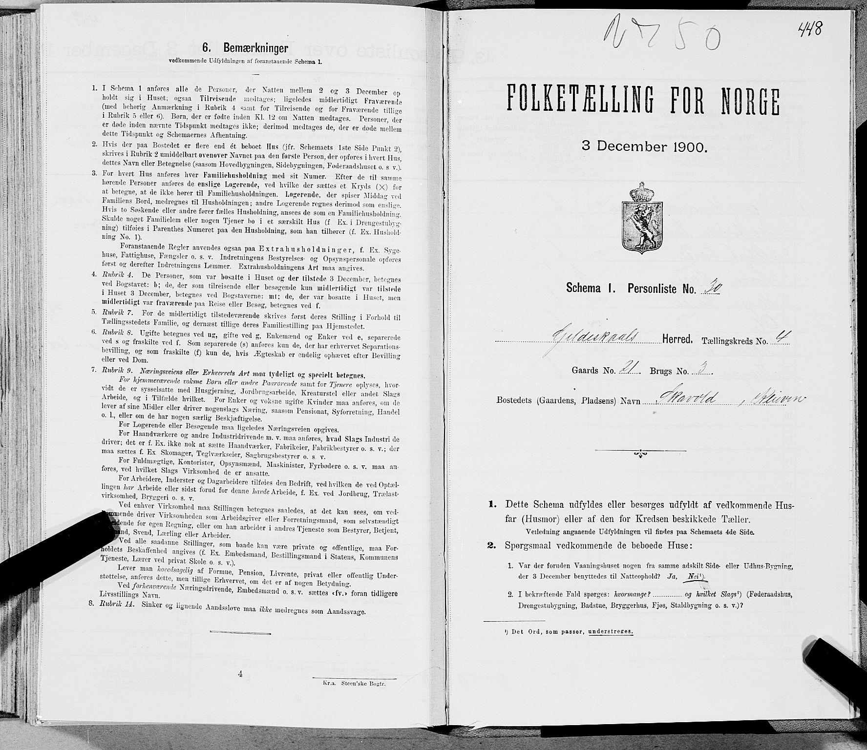 SAT, Folketelling 1900 for 1838 Gildeskål herred, 1900, s. 491
