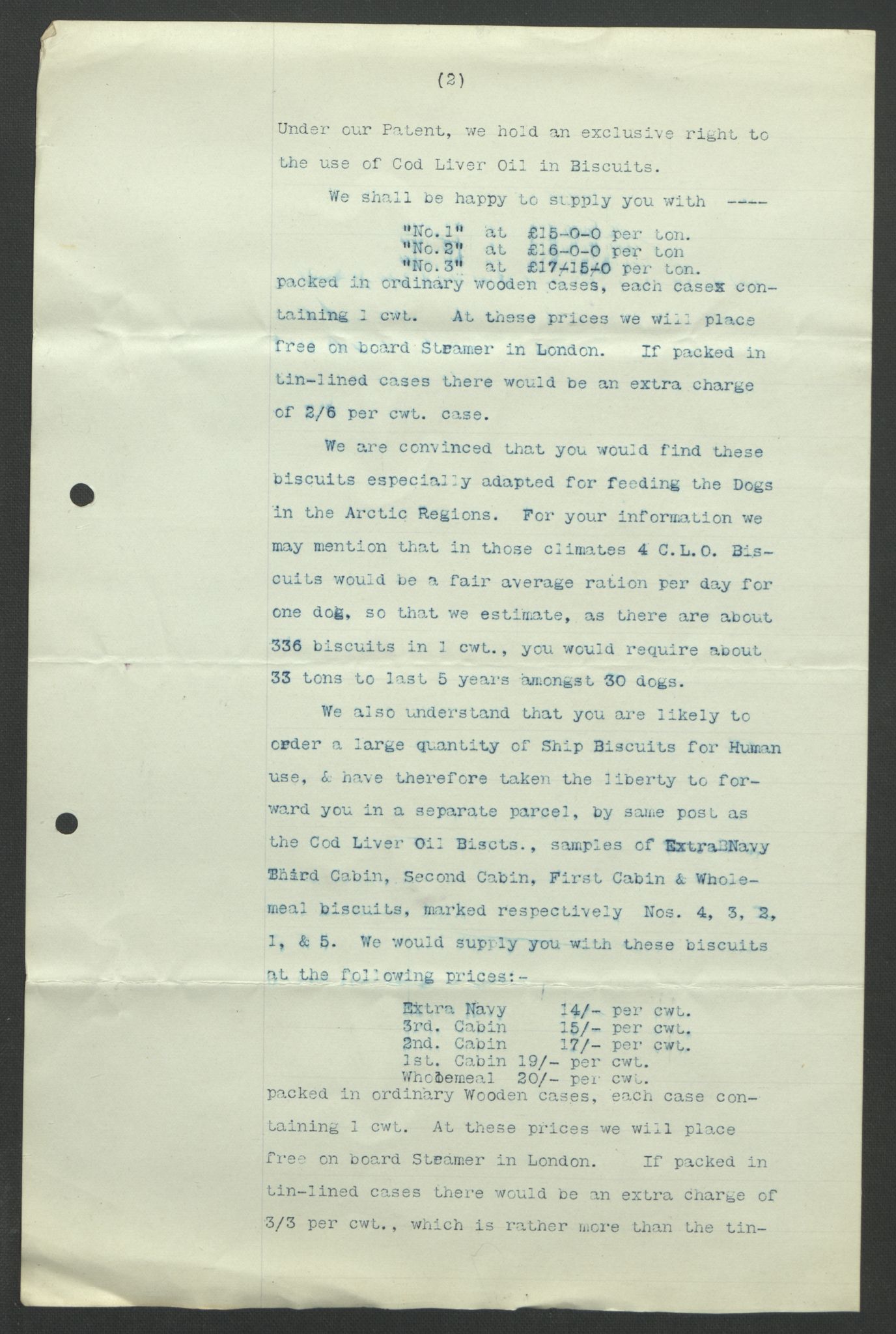 Arbeidskomitéen for Fridtjof Nansens polarekspedisjon, AV/RA-PA-0061/D/L0004: Innk. brev og telegrammer vedr. proviant og utrustning, 1892-1893, s. 481