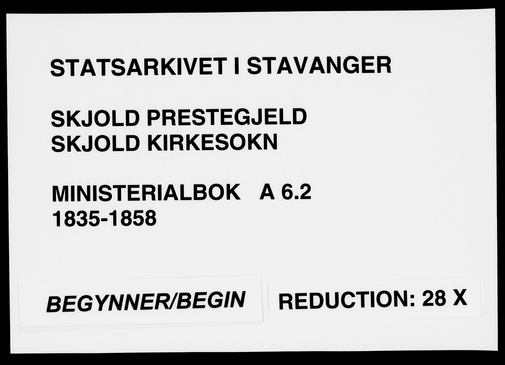 Skjold sokneprestkontor, SAST/A-101847/H/Ha/Haa/L0006: Ministerialbok nr. A 6.2, 1835-1858