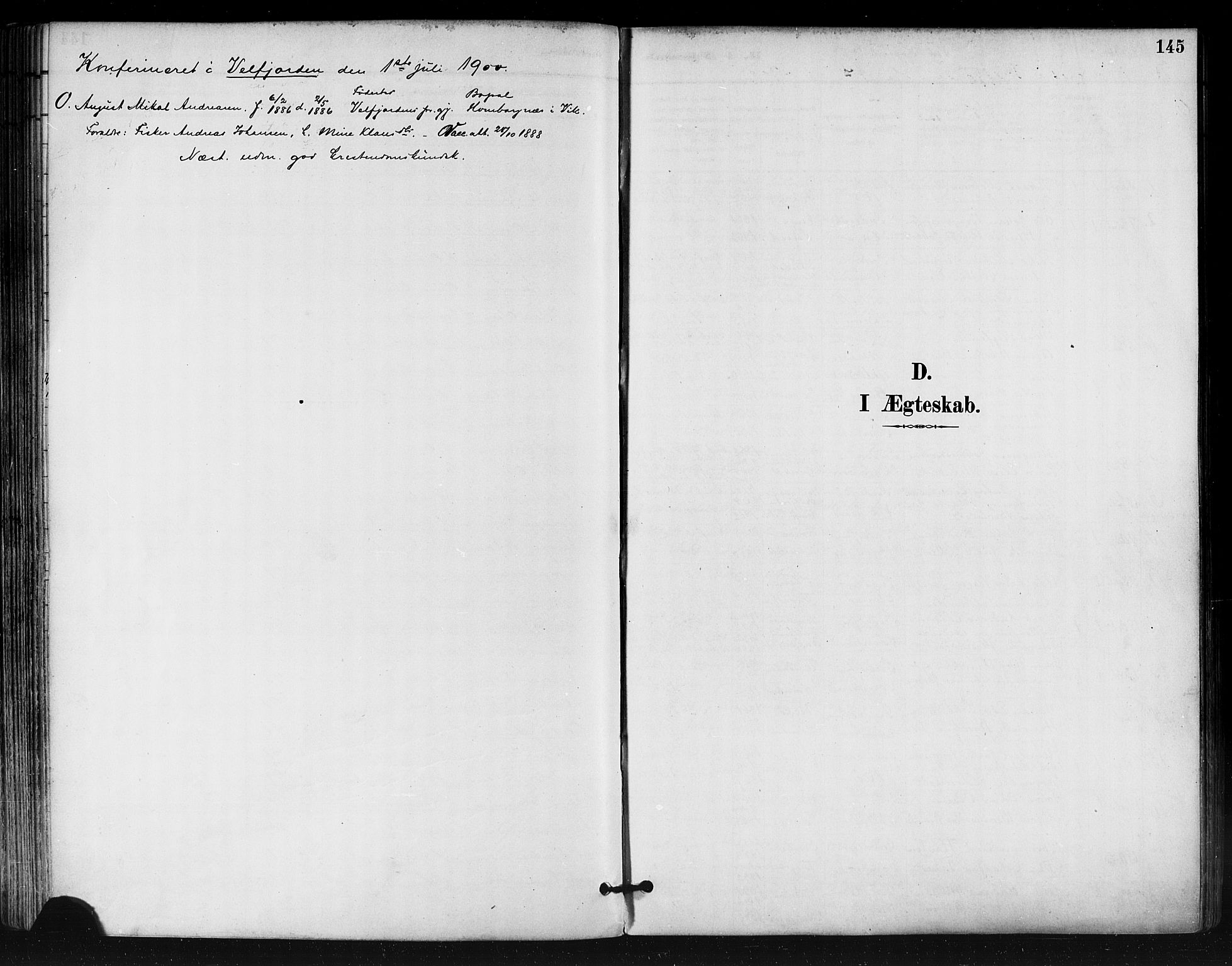 Ministerialprotokoller, klokkerbøker og fødselsregistre - Nordland, SAT/A-1459/812/L0178: Ministerialbok nr. 812A07, 1886-1900, s. 145