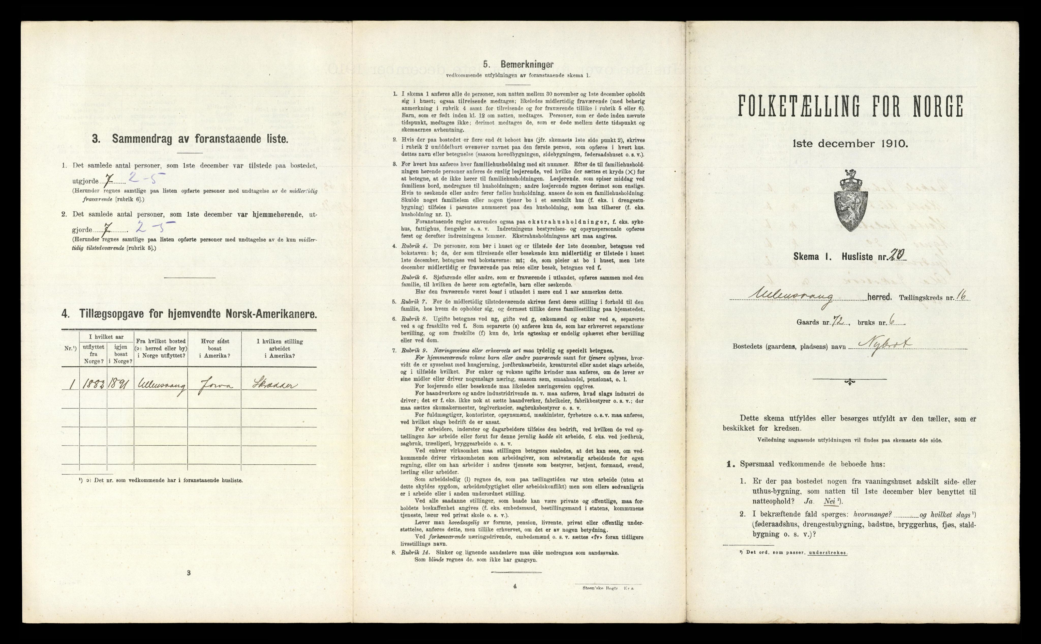 RA, Folketelling 1910 for 1230 Ullensvang herred, 1910, s. 2005