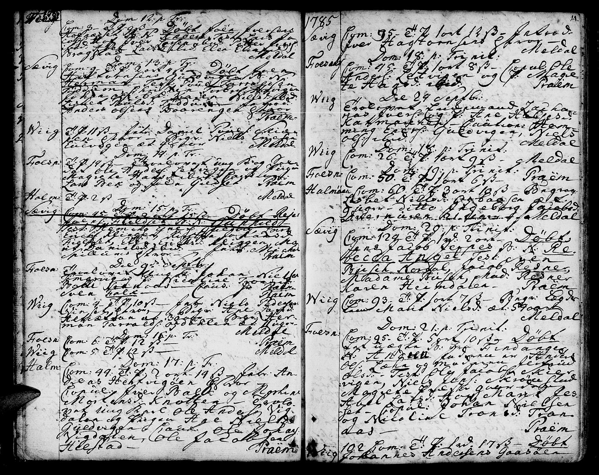 Ministerialprotokoller, klokkerbøker og fødselsregistre - Nord-Trøndelag, AV/SAT-A-1458/773/L0608: Ministerialbok nr. 773A02, 1784-1816, s. 14