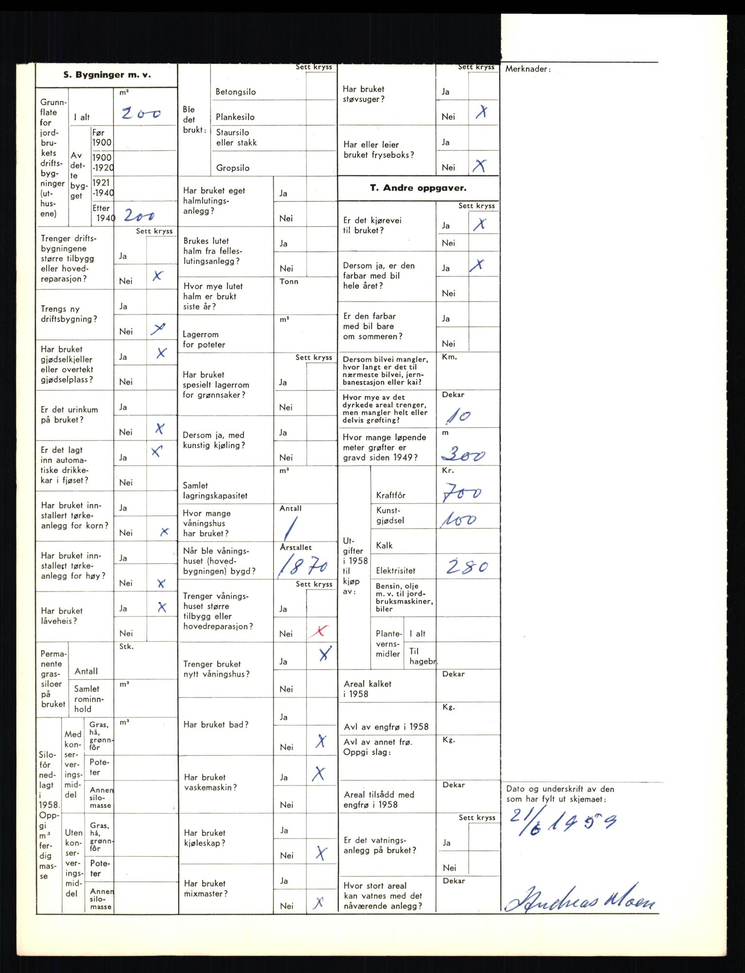 Statistisk sentralbyrå, Næringsøkonomiske emner, Jordbruk, skogbruk, jakt, fiske og fangst, AV/RA-S-2234/G/Gd/L0656: Troms: 1924 Målselv (kl. 0-3) og 1925 Sørreisa, 1959, s. 2129