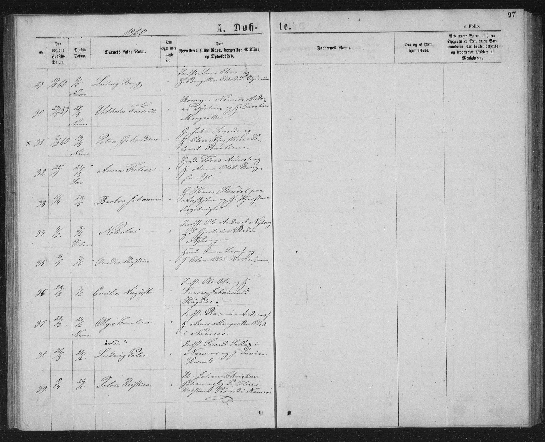 Ministerialprotokoller, klokkerbøker og fødselsregistre - Nord-Trøndelag, AV/SAT-A-1458/768/L0566: Ministerialbok nr. 768A01, 1836-1865, s. 97