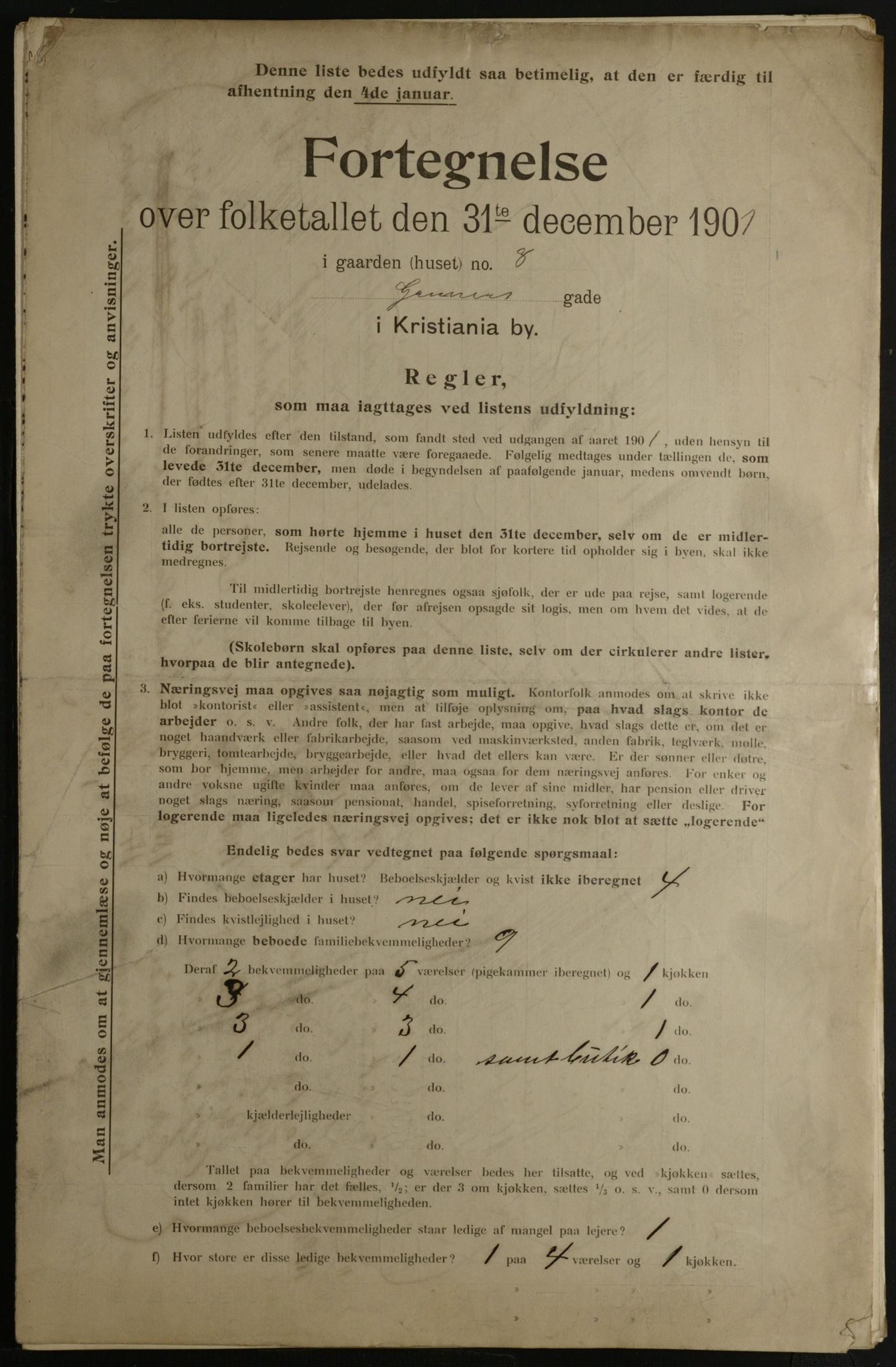 OBA, Kommunal folketelling 31.12.1901 for Kristiania kjøpstad, 1901, s. 5003