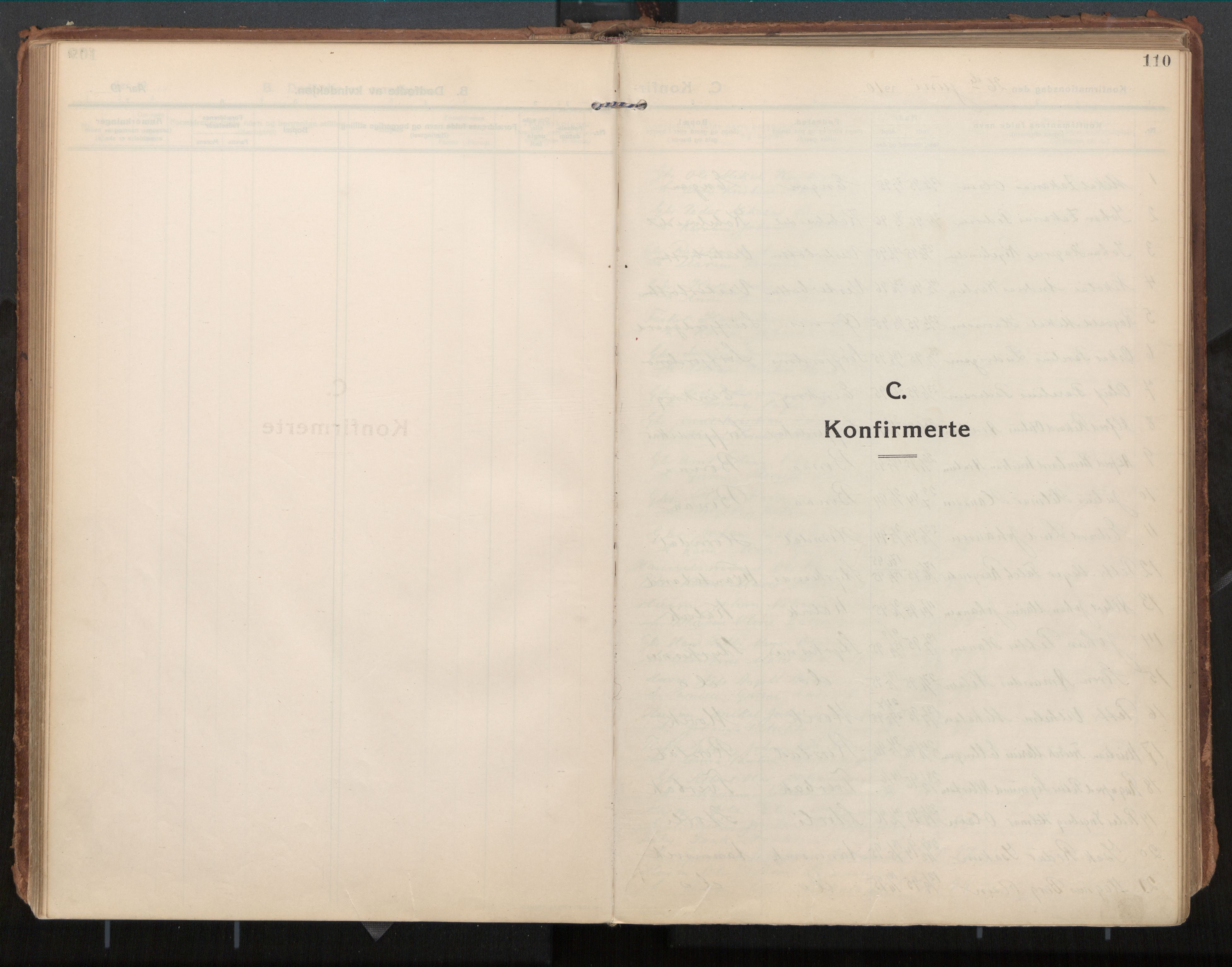 Ministerialprotokoller, klokkerbøker og fødselsregistre - Nordland, AV/SAT-A-1459/854/L0784: Ministerialbok nr. 854A07, 1910-1922, s. 110