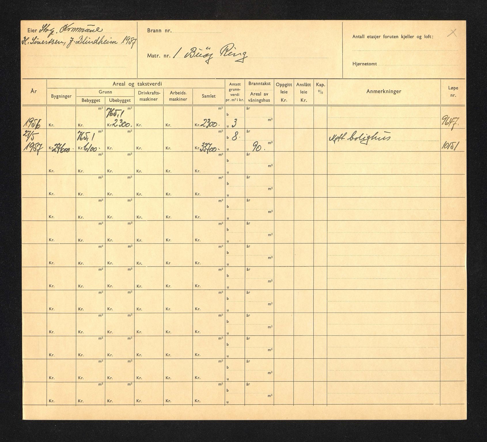 Stavanger kommune. Skattetakstvesenet, BYST/A-0440/F/Fa/Faa/L0007/0003: Skattetakstkort / Buøy ring 1 - 23b