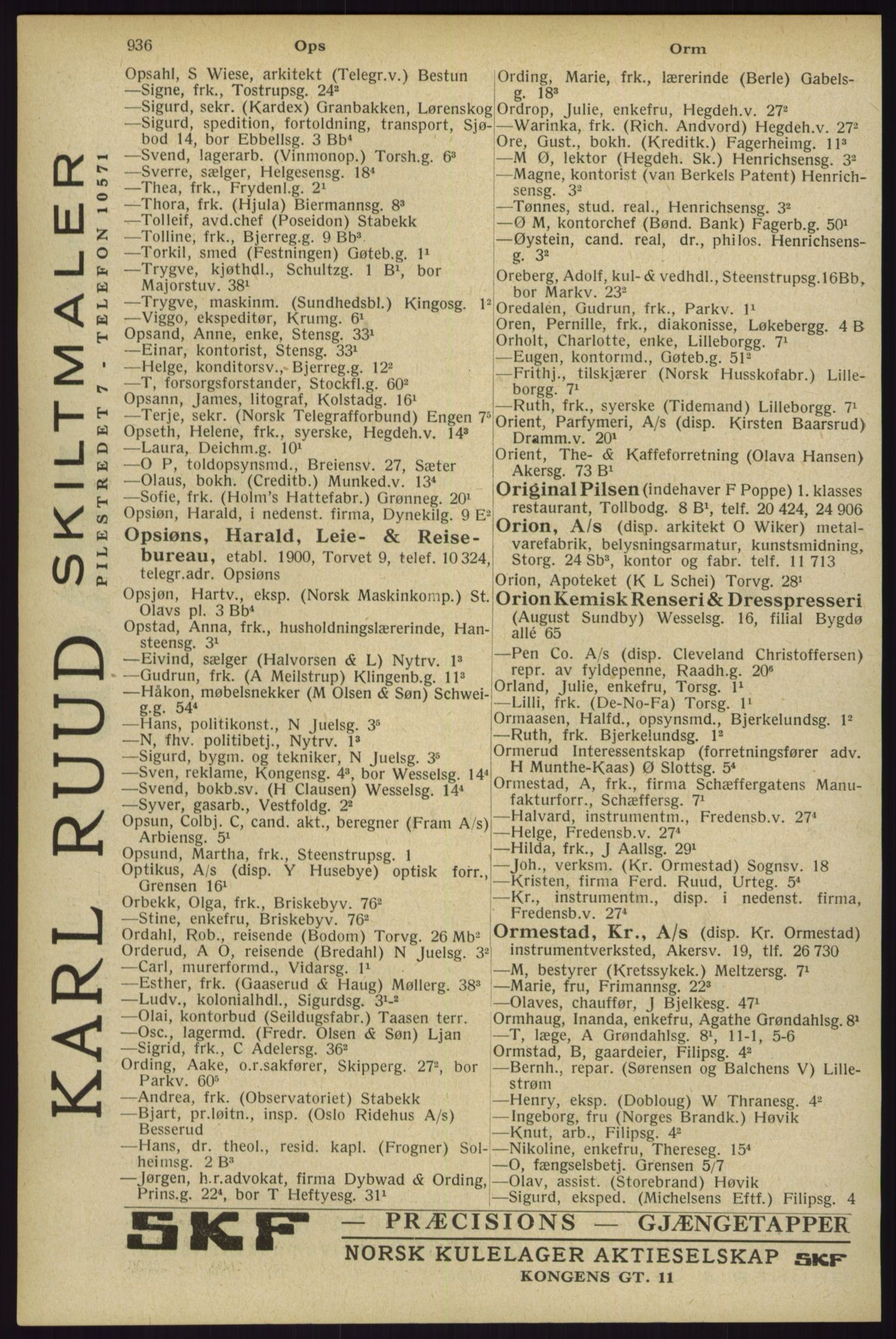 Kristiania/Oslo adressebok, PUBL/-, 1929, s. 936