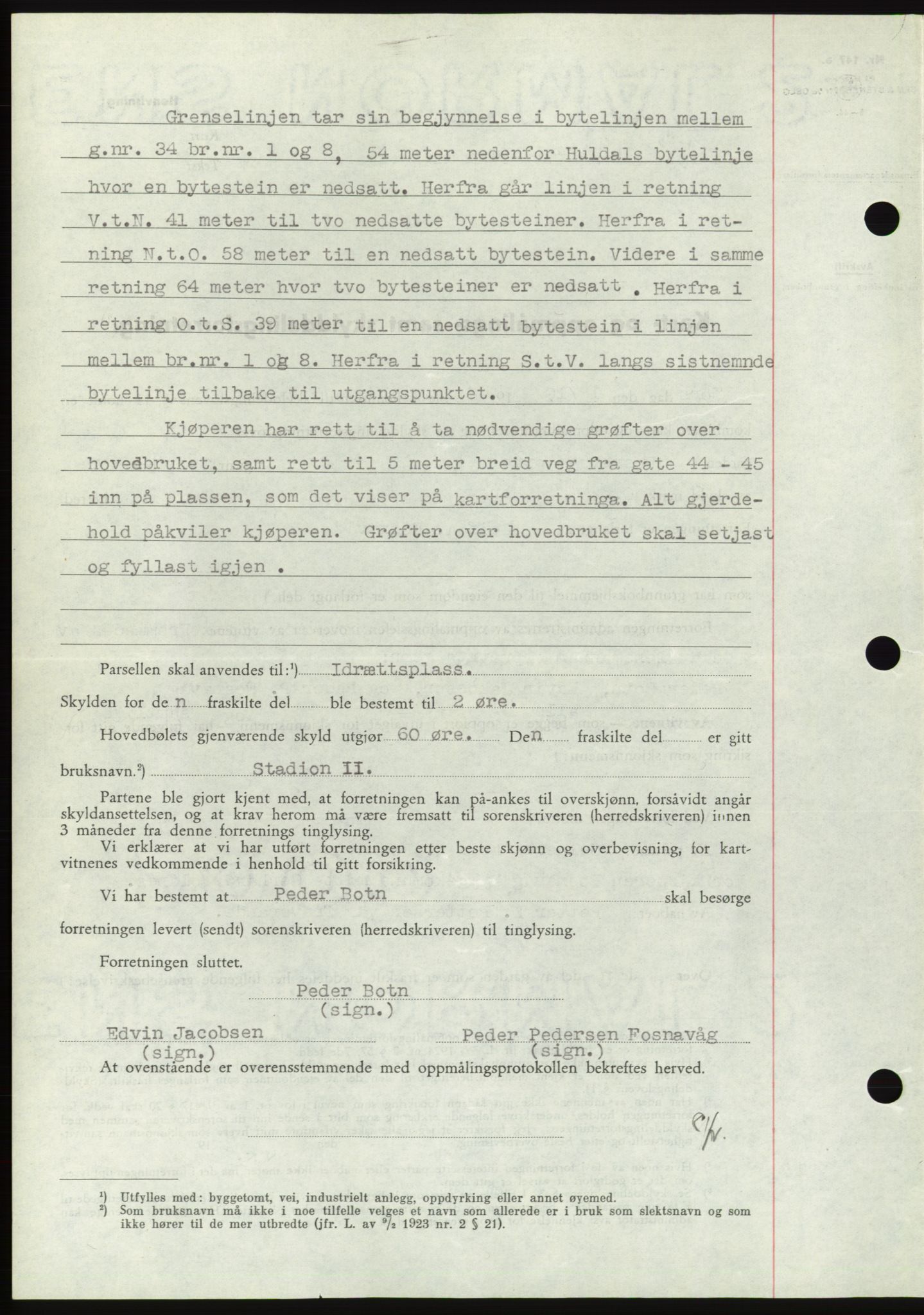 Søre Sunnmøre sorenskriveri, AV/SAT-A-4122/1/2/2C/L0077: Pantebok nr. 3A, 1945-1946, Dagboknr: 689/1945