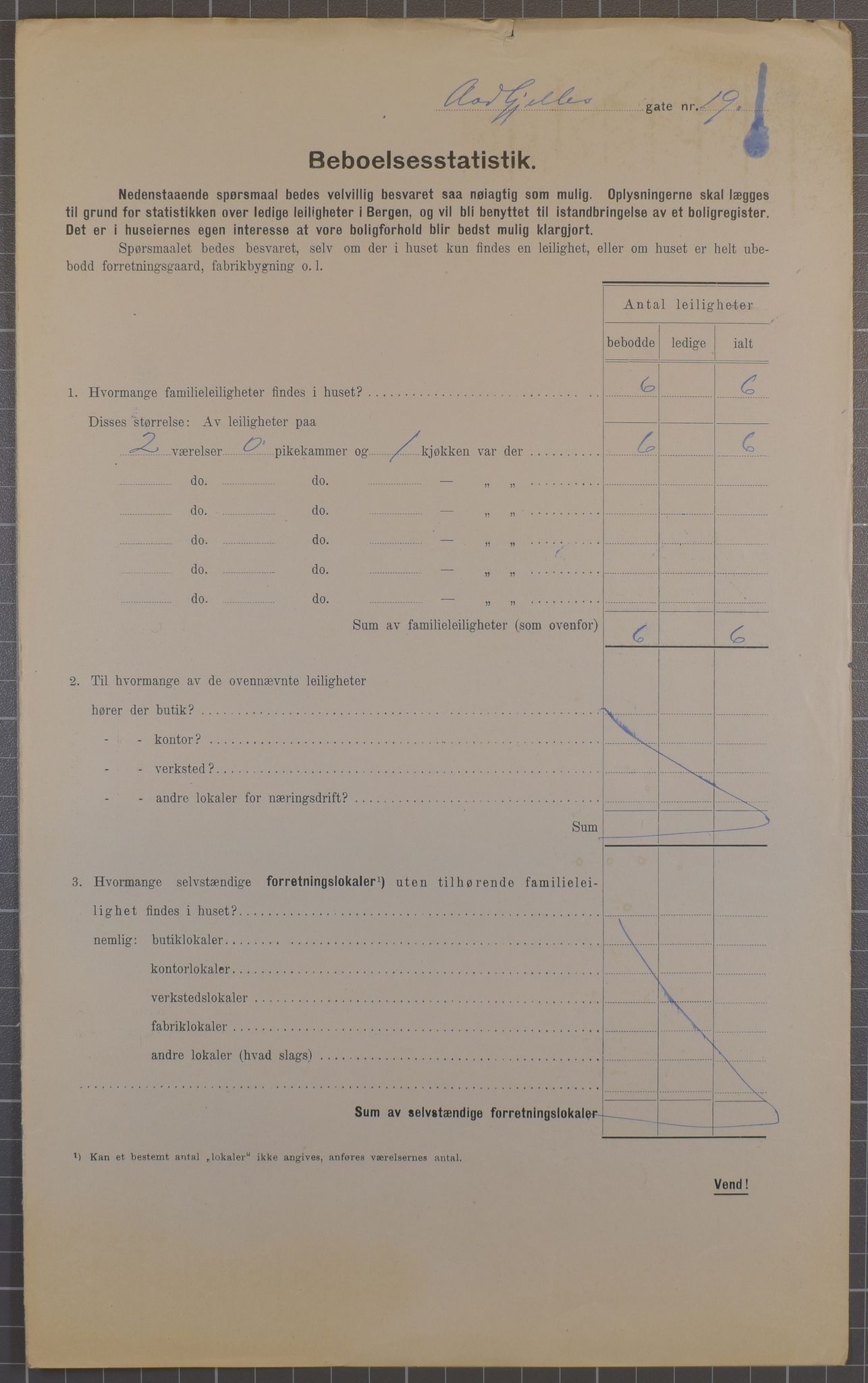 SAB, Kommunal folketelling 1912 for Bergen kjøpstad, 1912, s. 69