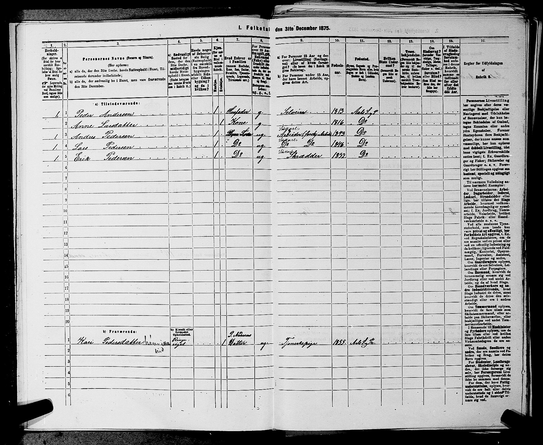 SAKO, Folketelling 1875 for 0619P Ål prestegjeld, 1875, s. 1110