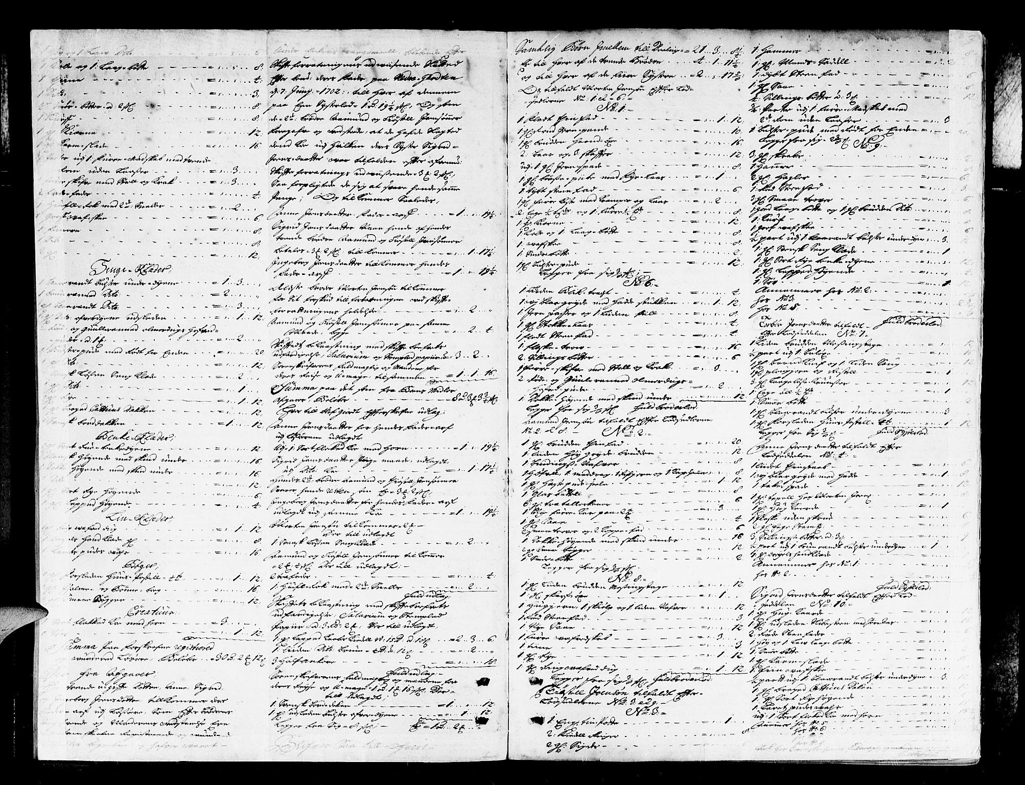 Nedenes sorenskriveri før 1824, SAK/1221-0007/H/Hc/L0005: Skifteprotokoll med register nr 5, 1707-1711, s. 2b-3a