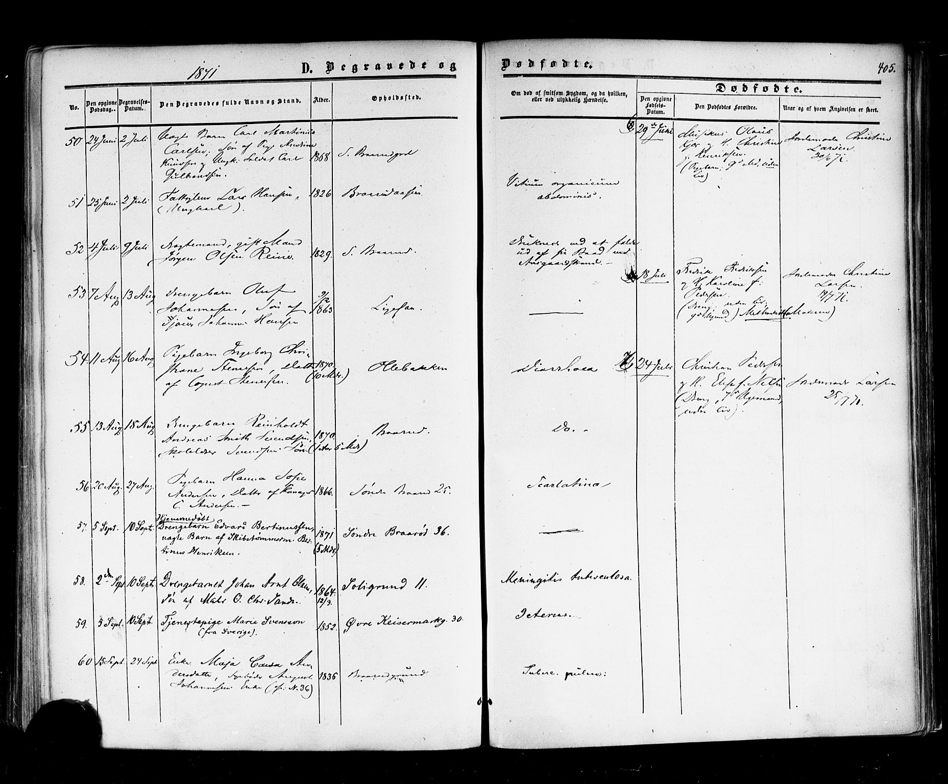 Horten kirkebøker, AV/SAKO-A-348/F/Fa/L0001: Ministerialbok nr. 1, 1855-1871, s. 405
