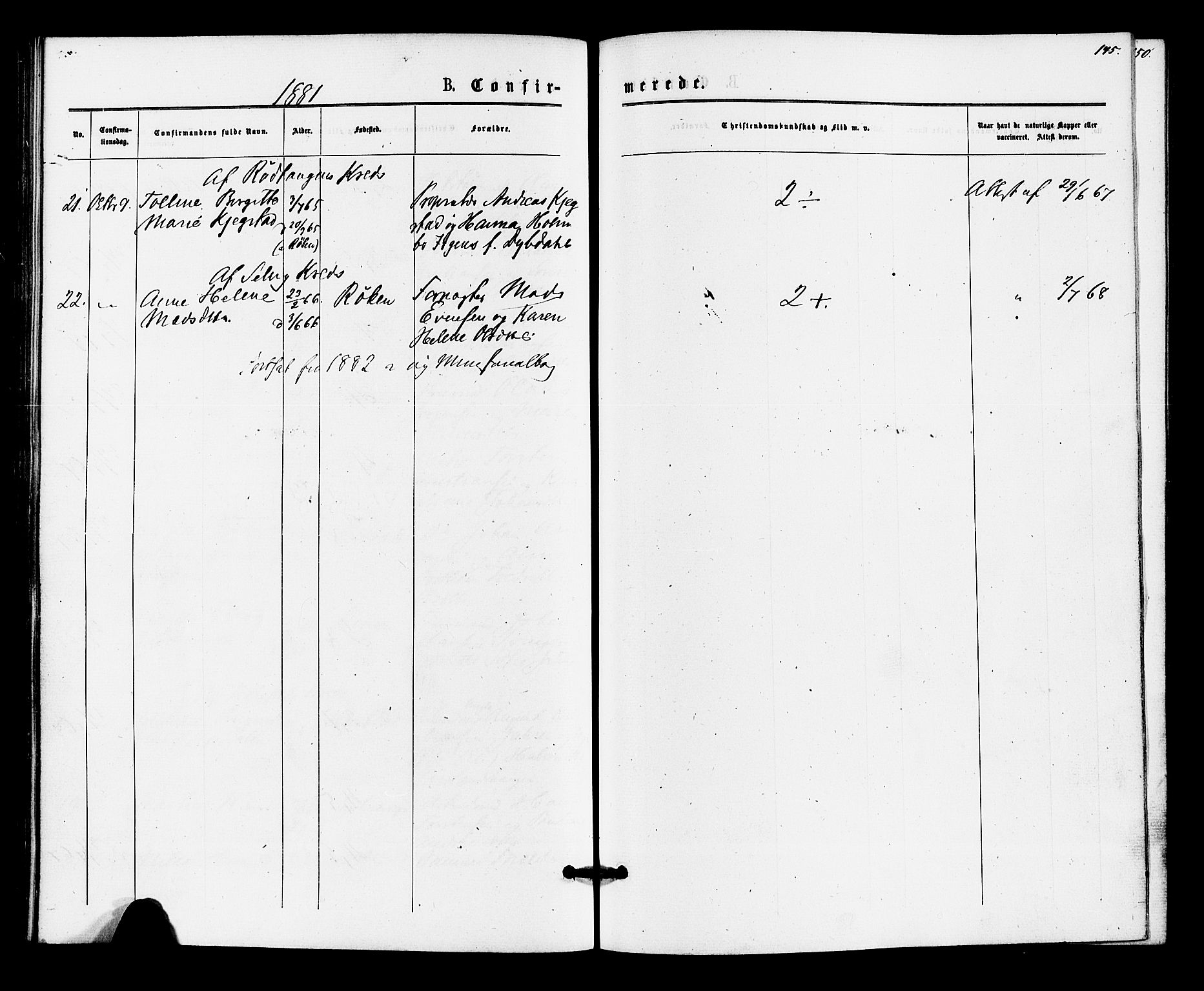 Hurum kirkebøker, AV/SAKO-A-229/F/Fa/L0013: Ministerialbok nr. 13, 1876-1881, s. 145