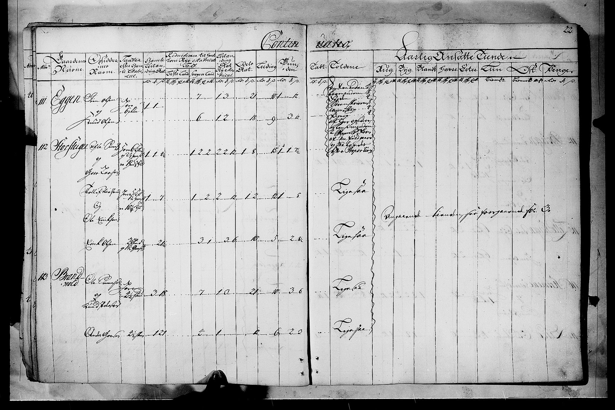 Rentekammeret inntil 1814, Realistisk ordnet avdeling, AV/RA-EA-4070/N/Nb/Nbf/L0102: Solør, Østerdalen og Odal matrikkelprotokoll, 1723, s. 21b-22a