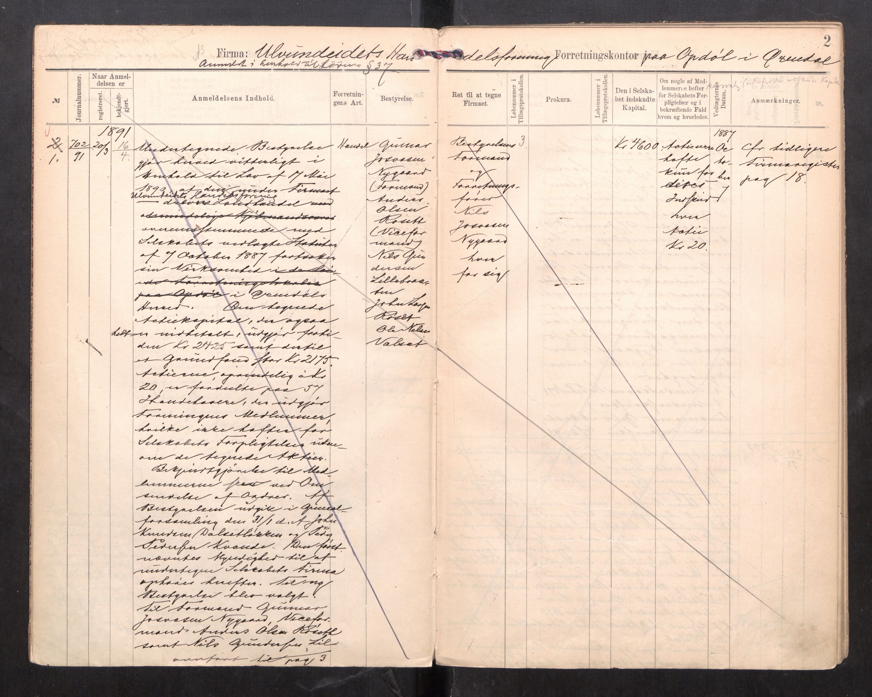 Nordmøre sorenskriveri, AV/SAT-A-4132/3/J/Ja/Jaa/L0007: Firmaregister C-1, 1891-1904, s. 4