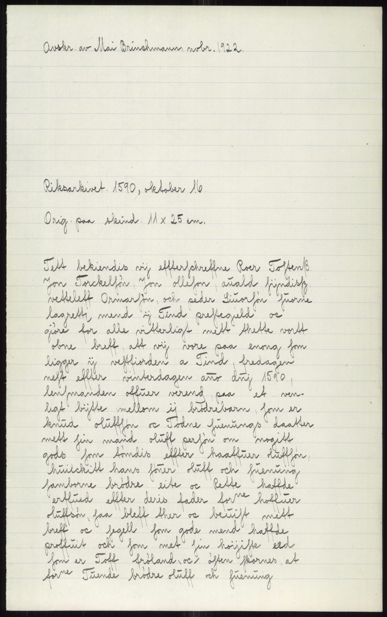 Samlinger til kildeutgivelse, Diplomavskriftsamlingen, AV/RA-EA-4053/H/Ha, s. 2627
