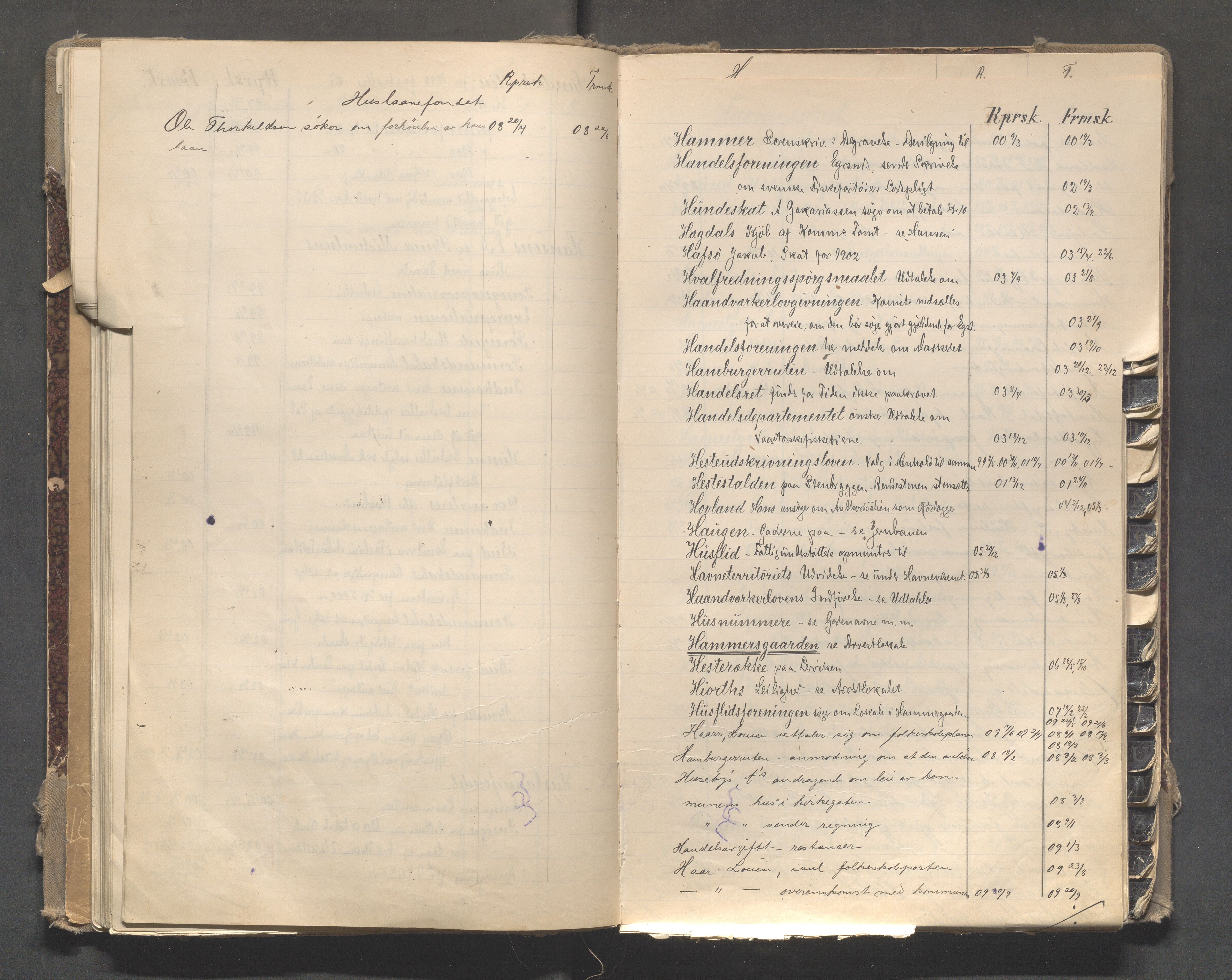 Egersund kommune (Ladested) - Formannskapet, IKAR/K-100502/C/Cb/L0002: Saksregister, 1880-1918, s. 51