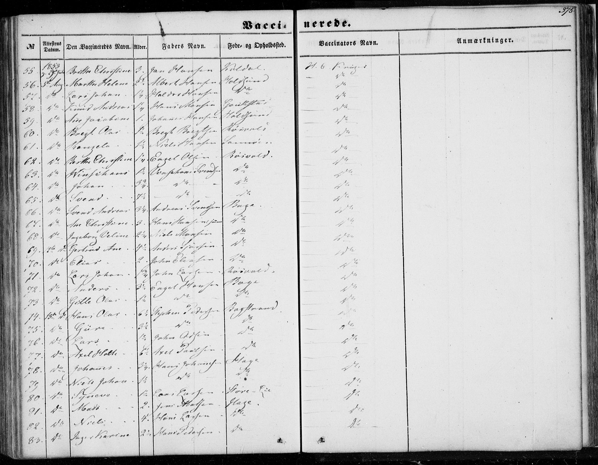 Os sokneprestembete, AV/SAB-A-99929: Ministerialbok nr. A 16, 1851-1859, s. 375