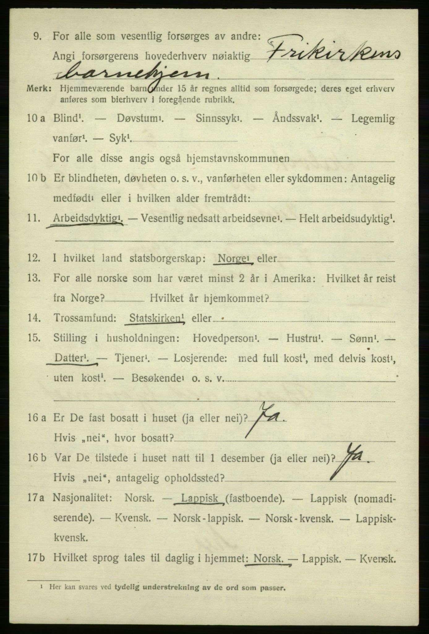 SATØ, Folketelling 1920 for 2013 Talvik herred, 1920, s. 5343
