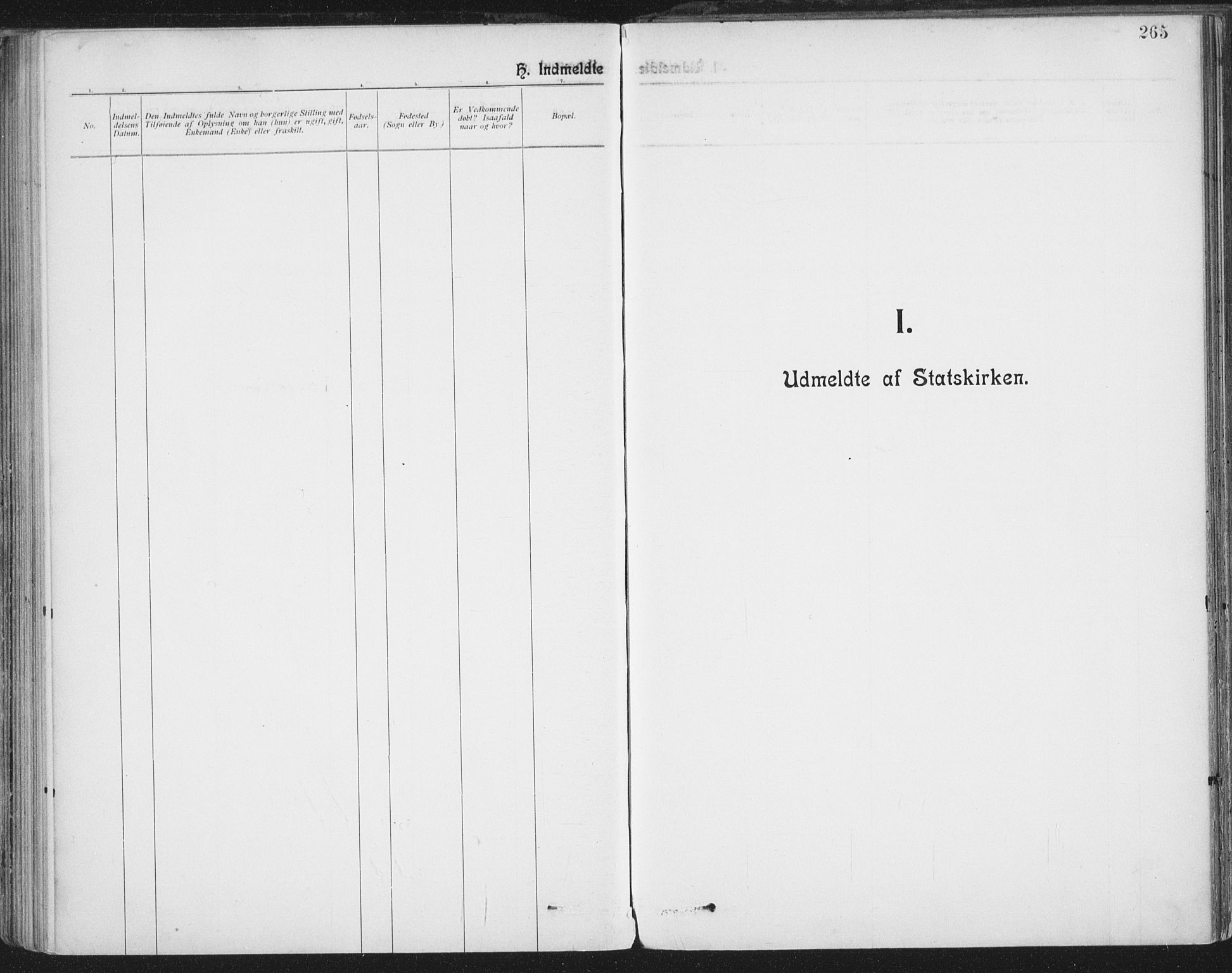 Ministerialprotokoller, klokkerbøker og fødselsregistre - Nordland, AV/SAT-A-1459/801/L0012: Ministerialbok nr. 801A12, 1900-1916, s. 265