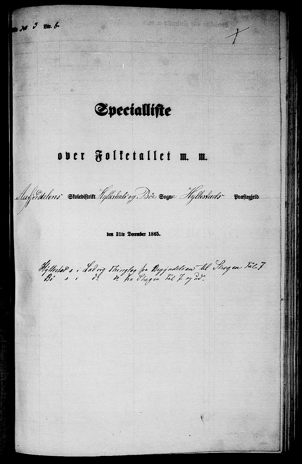 RA, Folketelling 1865 for 1413P Hyllestad prestegjeld, 1865, s. 51