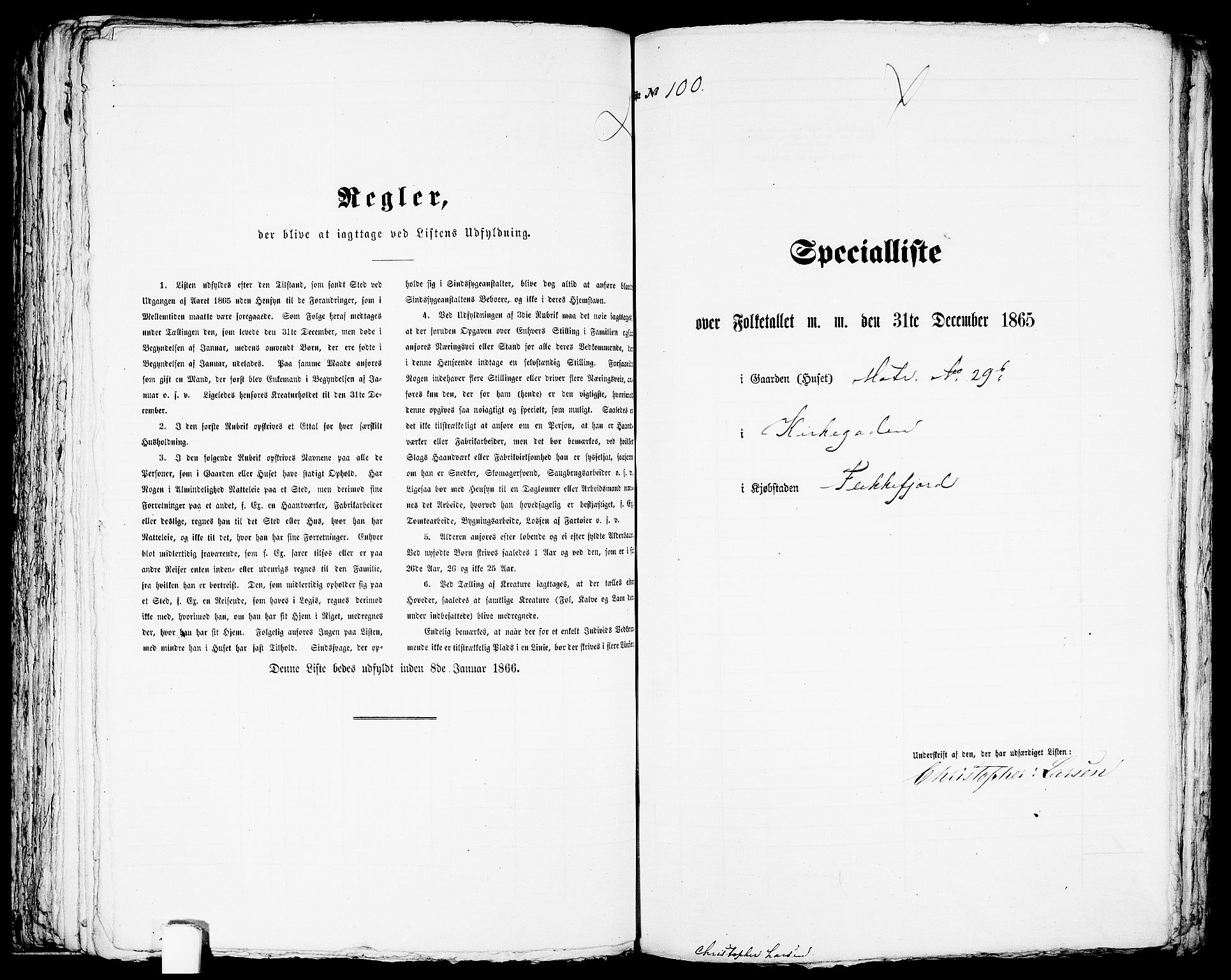 RA, Folketelling 1865 for 1004B Flekkefjord prestegjeld, Flekkefjord kjøpstad, 1865, s. 206