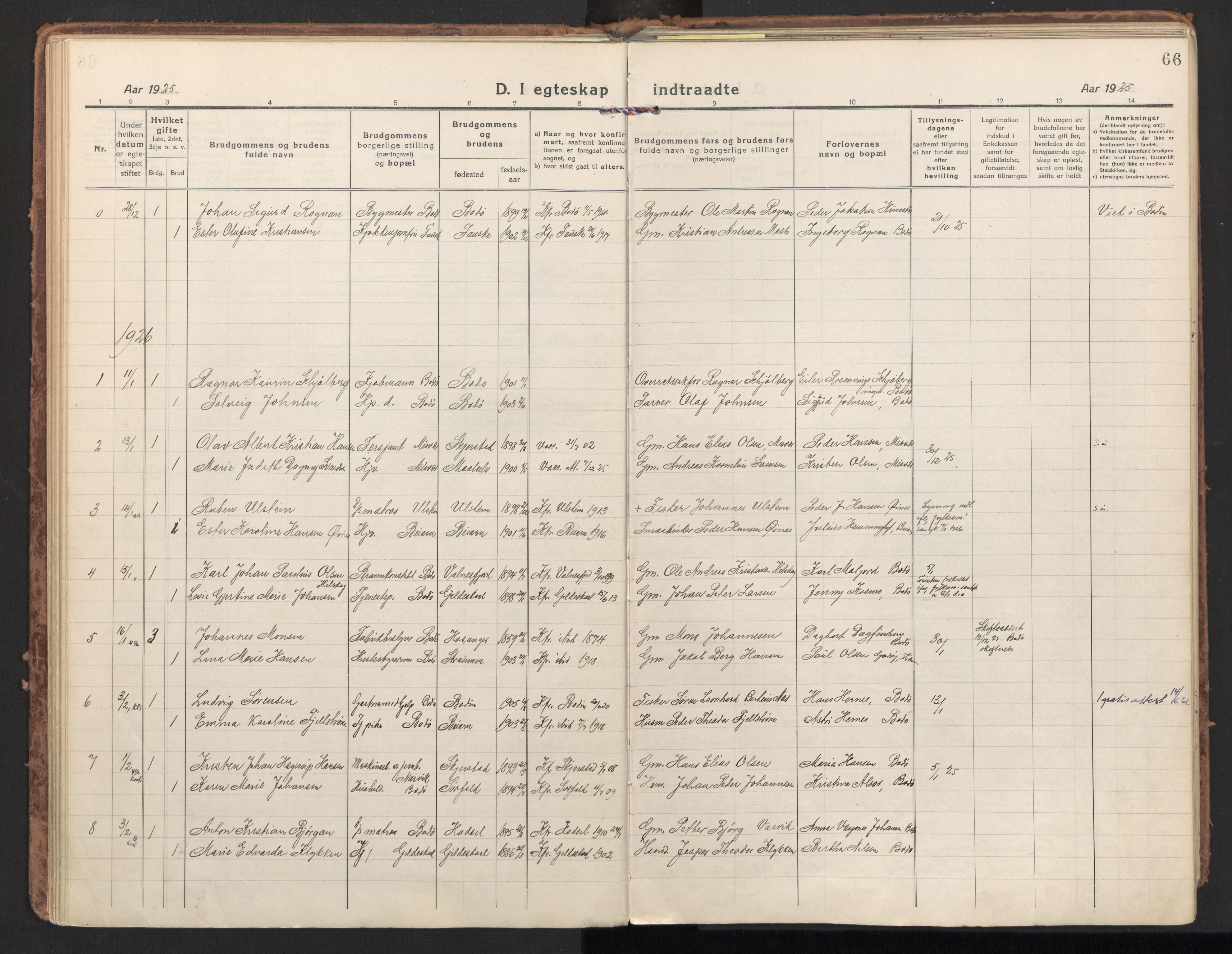 Ministerialprotokoller, klokkerbøker og fødselsregistre - Nordland, AV/SAT-A-1459/801/L0018: Ministerialbok nr. 801A18, 1916-1930, s. 66