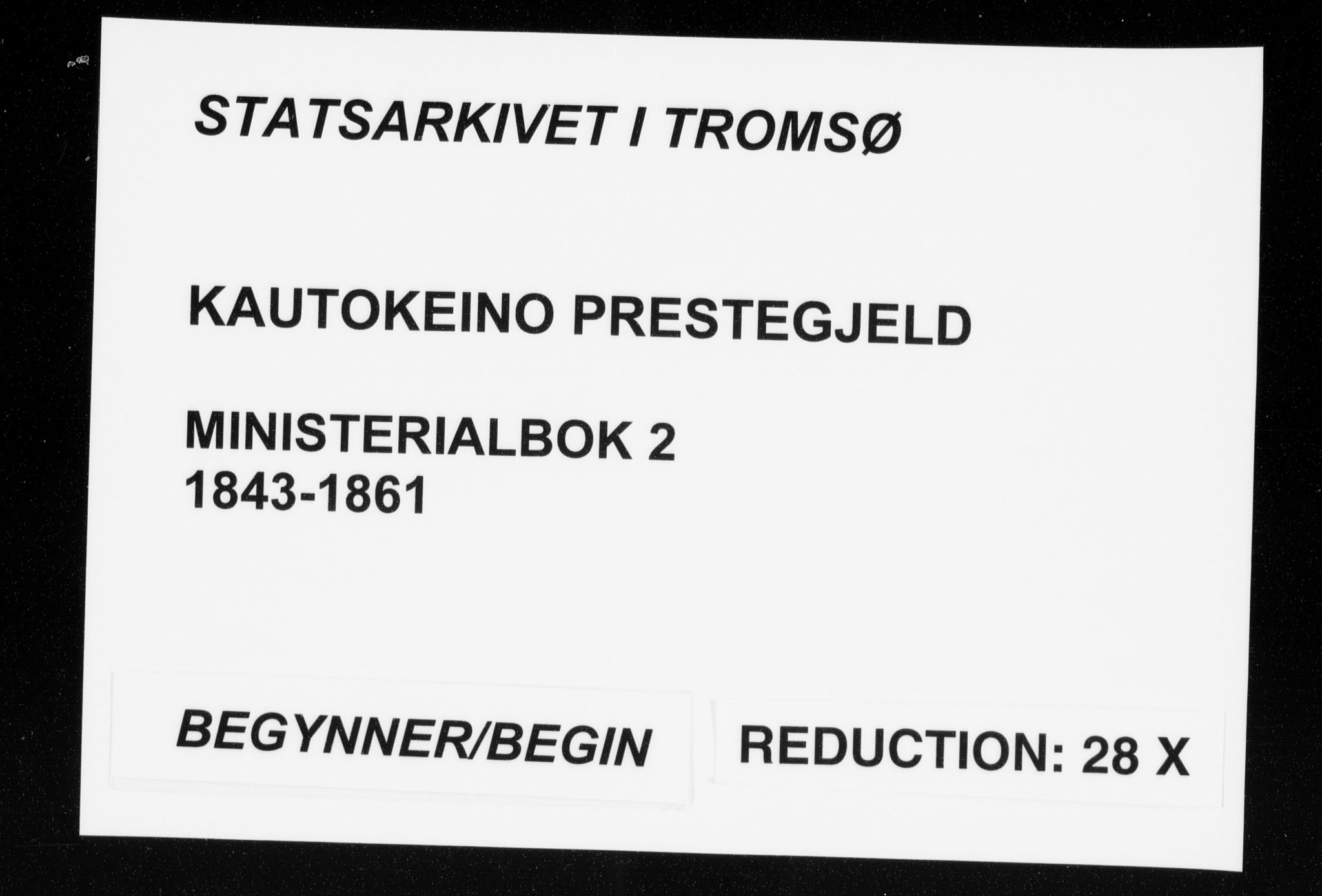 Kautokeino sokneprestembete, SATØ/S-1340/H/Ha/L0002.kirke: Ministerialbok nr. 2, 1843-1861