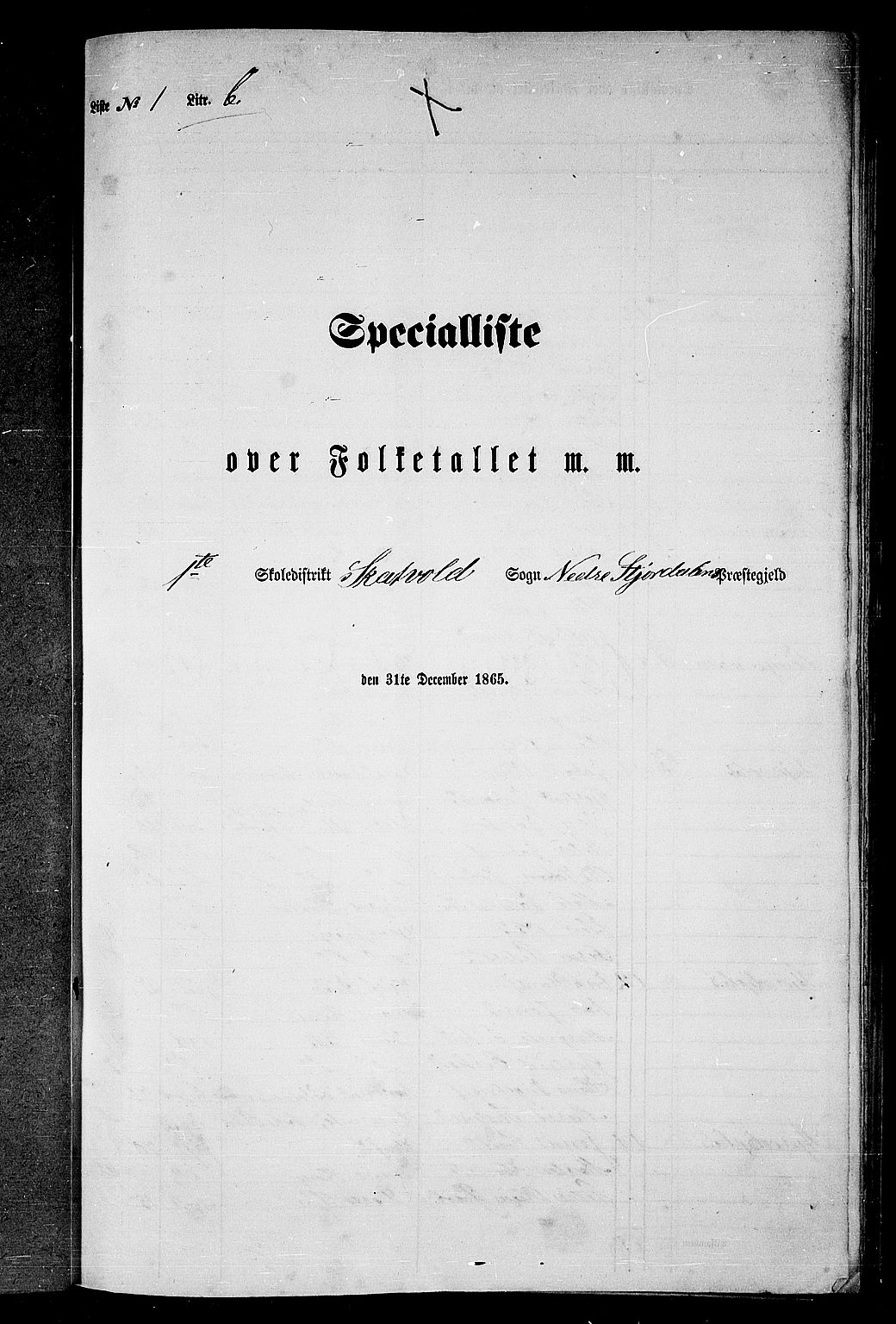 RA, Folketelling 1865 for 1714P Nedre Stjørdal prestegjeld, 1865, s. 27