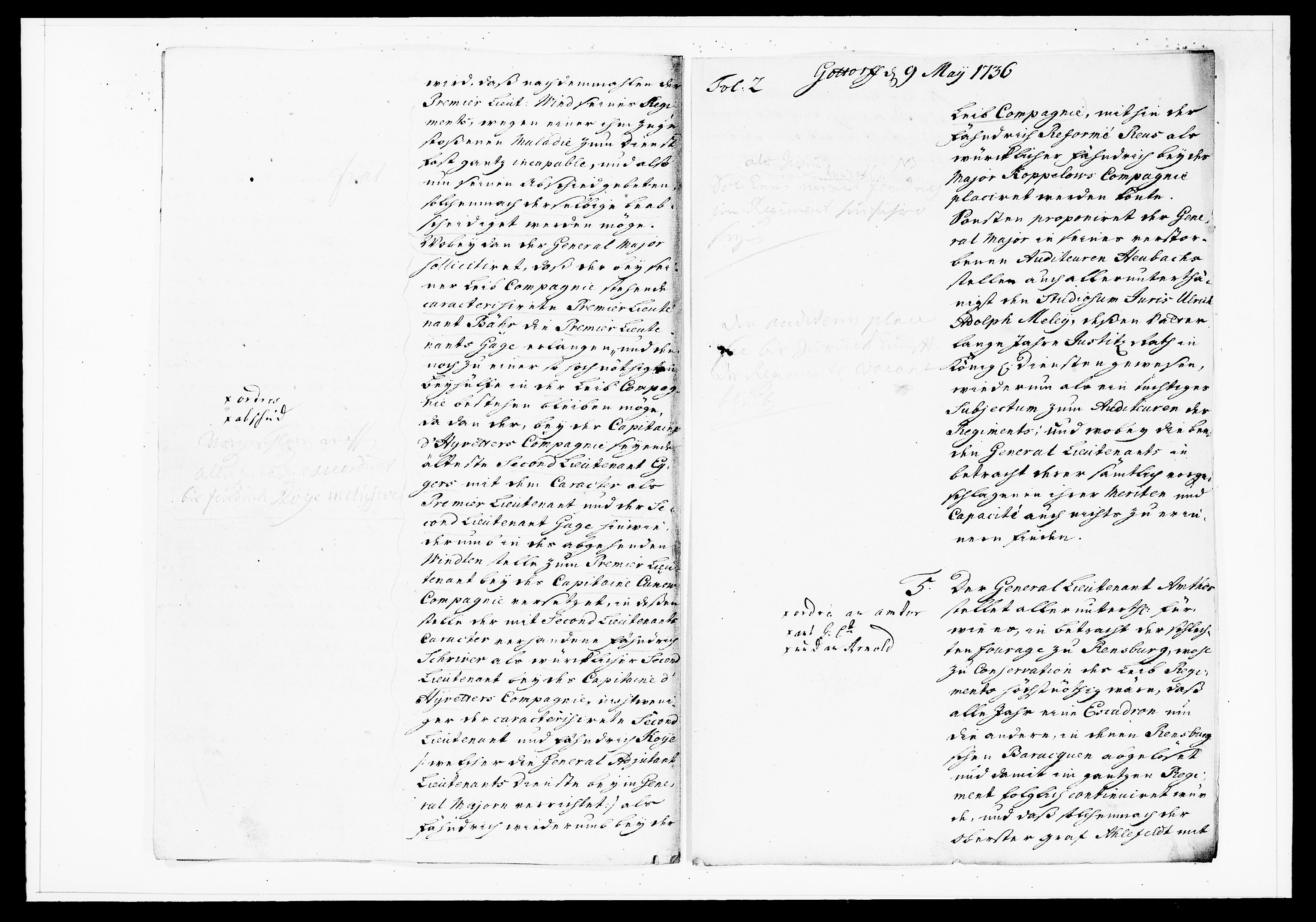 Krigskollegiet, Krigskancelliet, DRA/A-0006/-/1130-1137: Refererede sager, 1736, s. 177