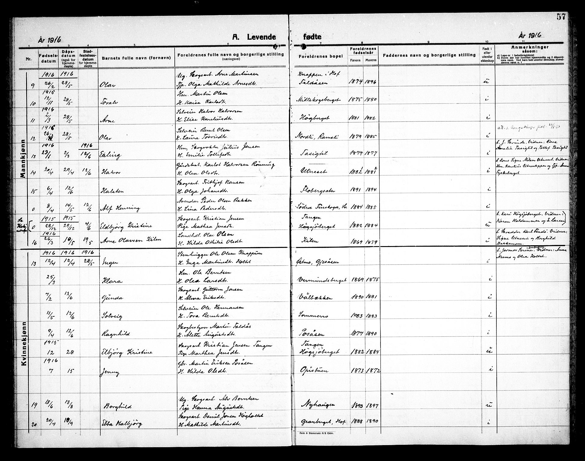 Åsnes prestekontor, AV/SAH-PREST-042/H/Ha/Haa/L0000E: Ministerialbok nr. 0C, 1890-1929, s. 57