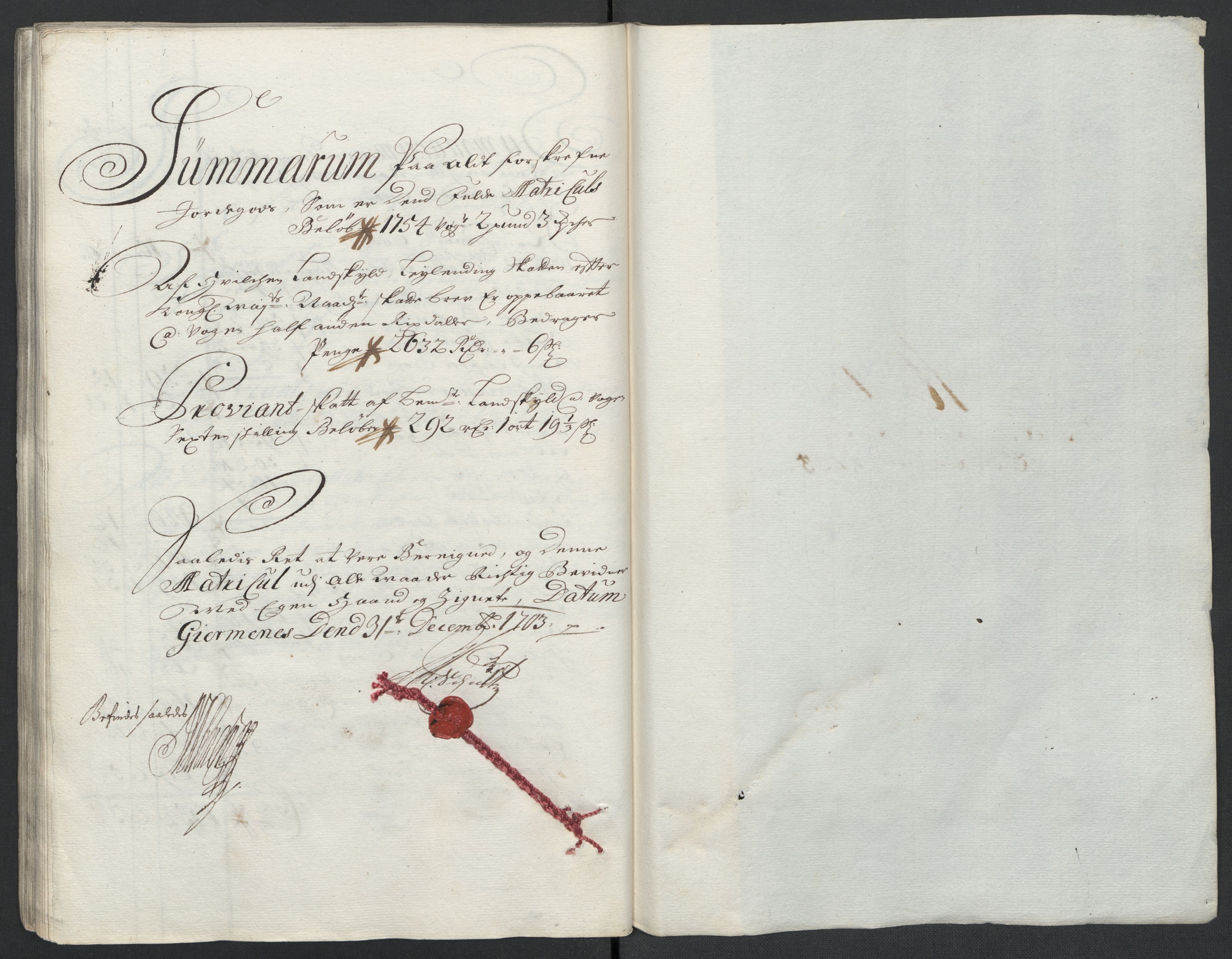 Rentekammeret inntil 1814, Reviderte regnskaper, Fogderegnskap, RA/EA-4092/R55/L3656: Fogderegnskap Romsdal, 1703-1705, s. 71