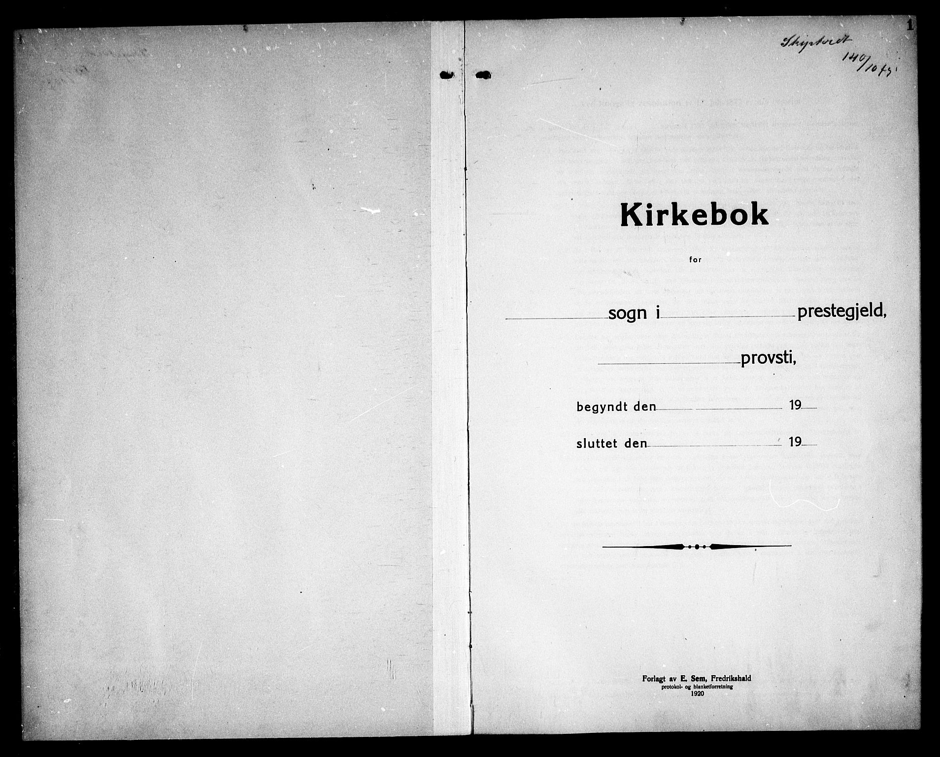 Skiptvet prestekontor Kirkebøker, SAO/A-20009/G/Ga/L0004: Klokkerbok nr. 4, 1925-1934, s. 1