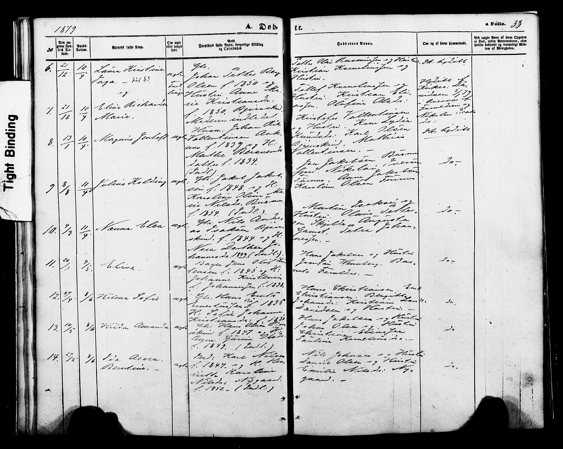 Ministerialprotokoller, klokkerbøker og fødselsregistre - Nordland, AV/SAT-A-1459/898/L1421: Ministerialbok nr. 898A01, 1866-1886, s. 33