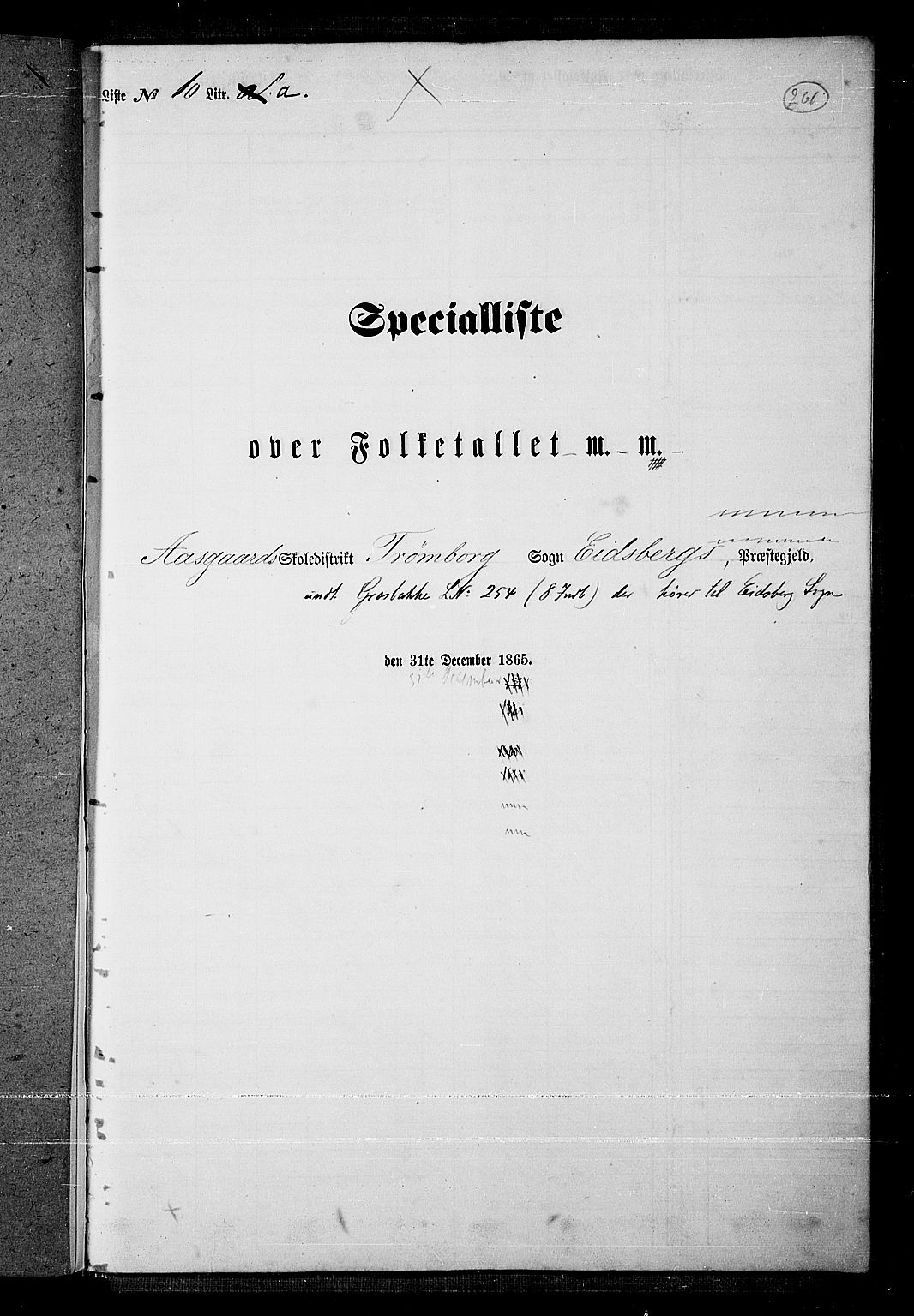 RA, Folketelling 1865 for 0125P Eidsberg prestegjeld, 1865, s. 237