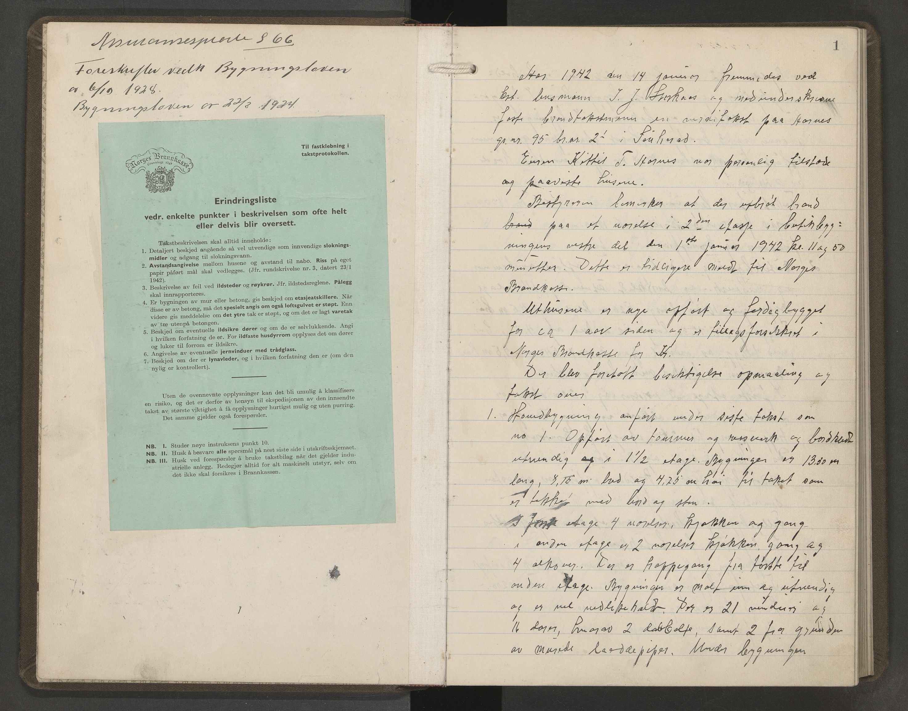 Sauherad lensmannskontor, AV/SAKO-A-571/Y/Yb/Yba/L0006: Branntakstprotokoll, 1942-1948
